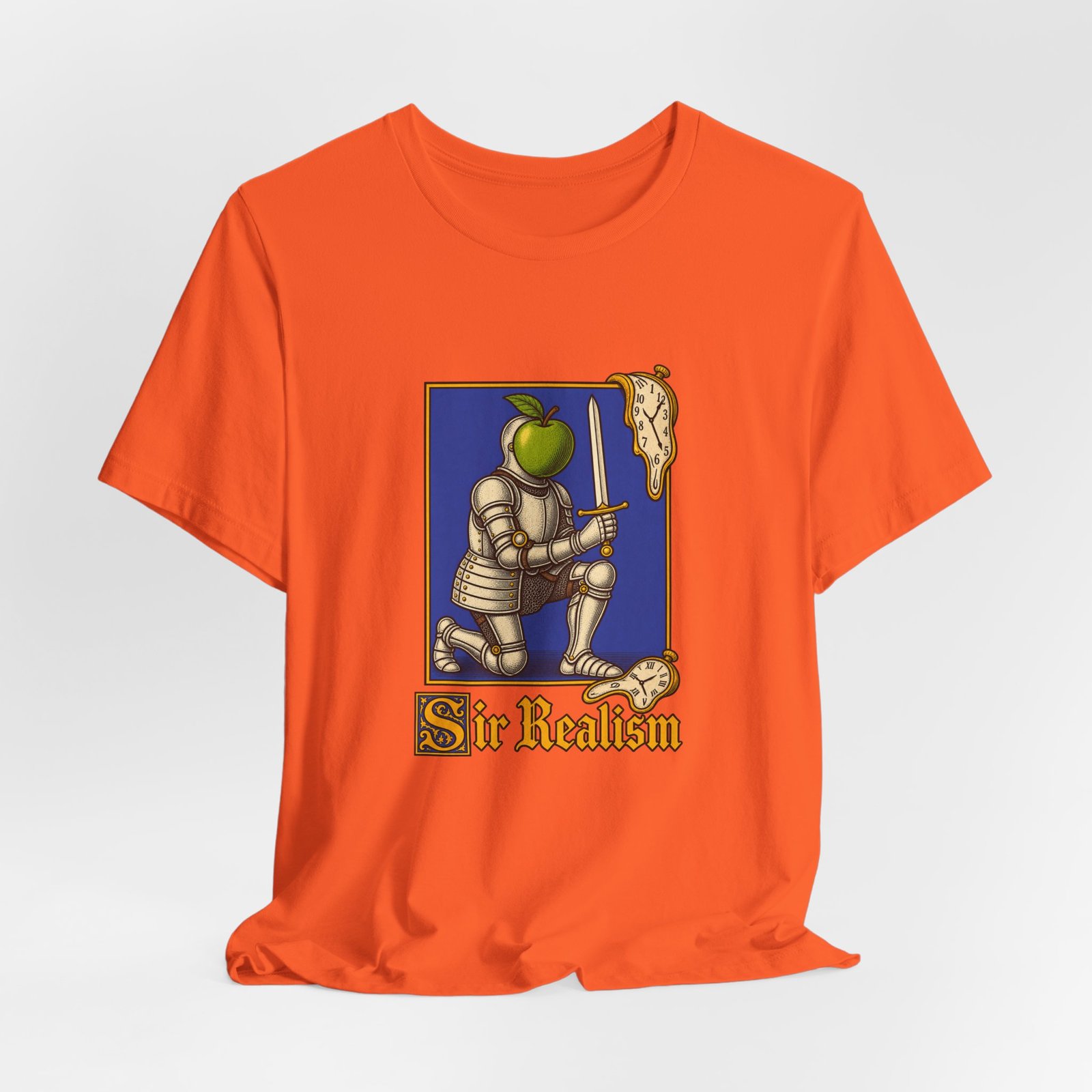 Sir Realism Knight With Melting Clocks Graphic Tee - Image 8