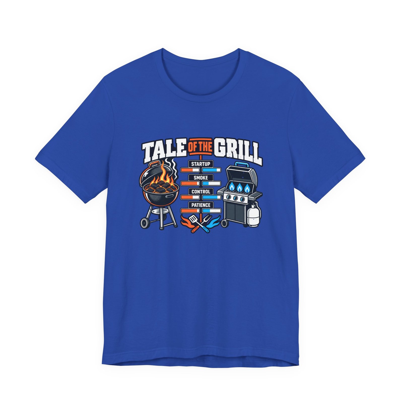 Charcoal Vs Gas Grill Lovers Graphic Tee - Image 17