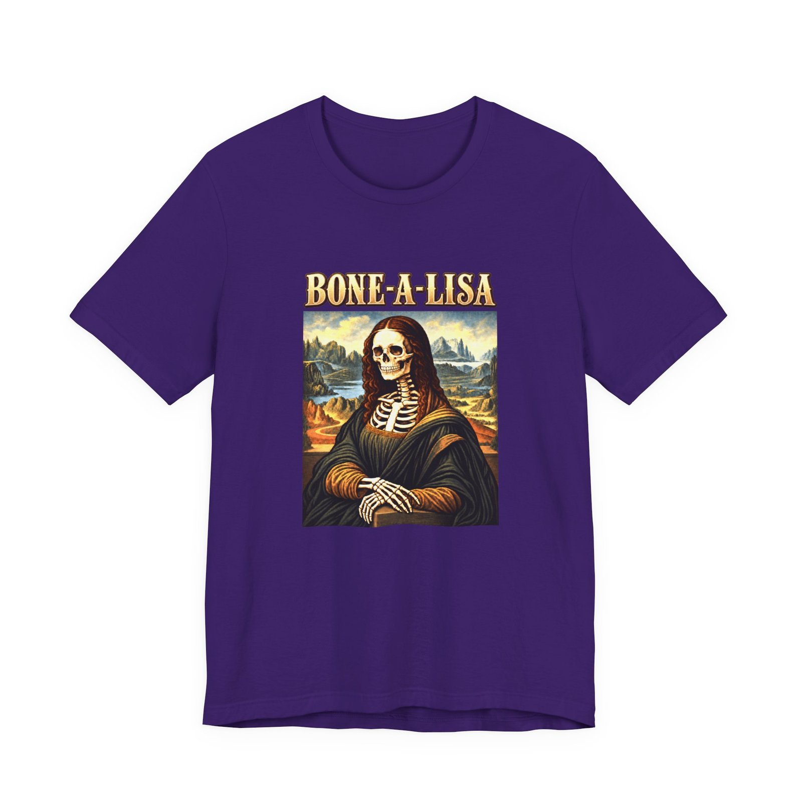 BONE-A-LISA Skeletal Memento Halloween Humor Graphic Tee - Image 37