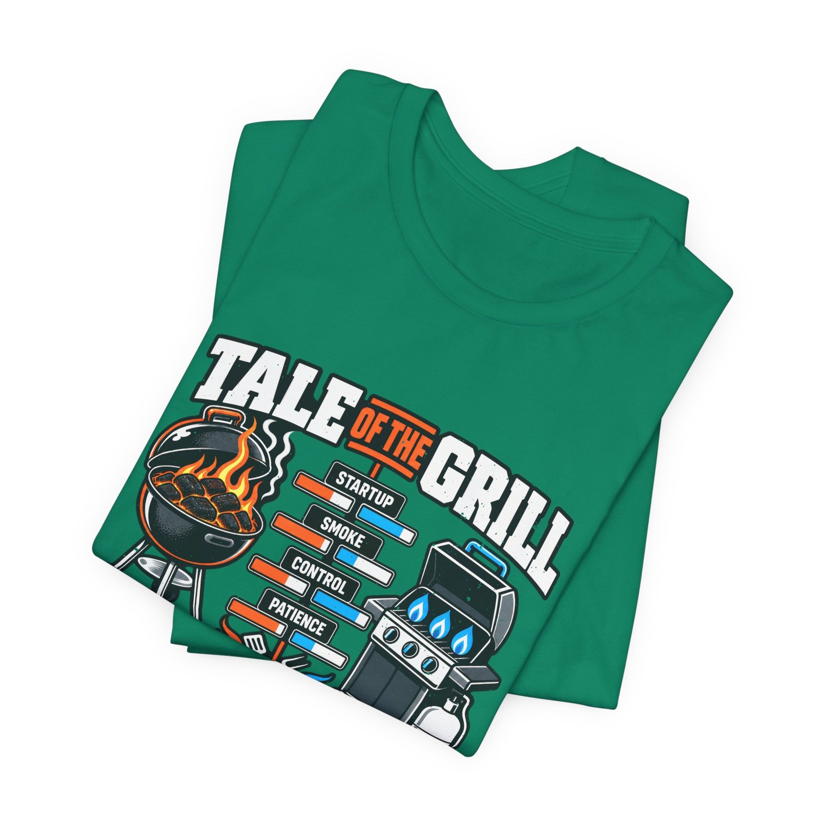 Charcoal Vs Gas Grill Lovers Graphic Tee - Image 15