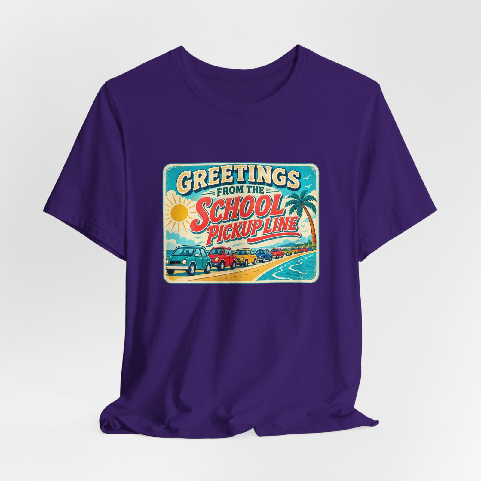 Greetings From The School Pickup Line Retro Postcard - Image 40