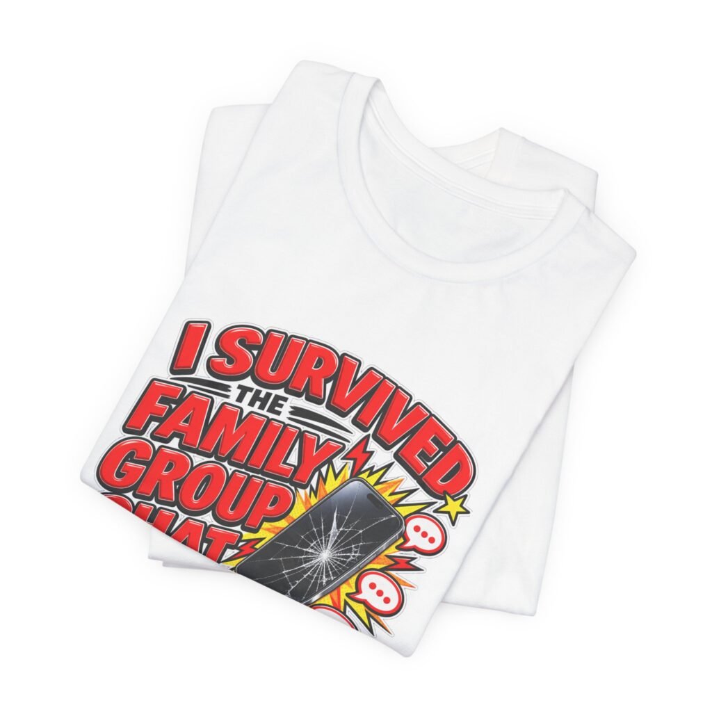 Survived The Group Family Chat Comic Humor Graphic Tee