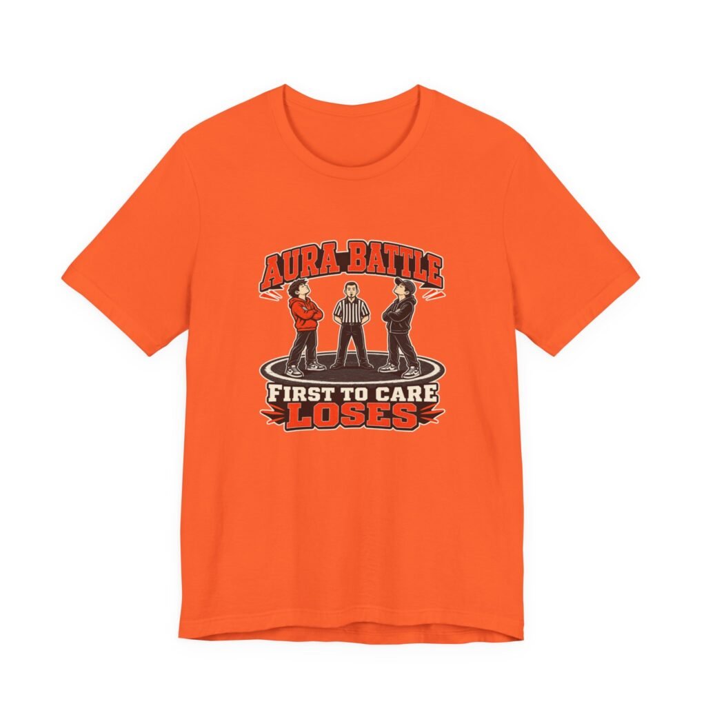 Aura Battle First To Care Loses Cringe Meme Graphic Tee
