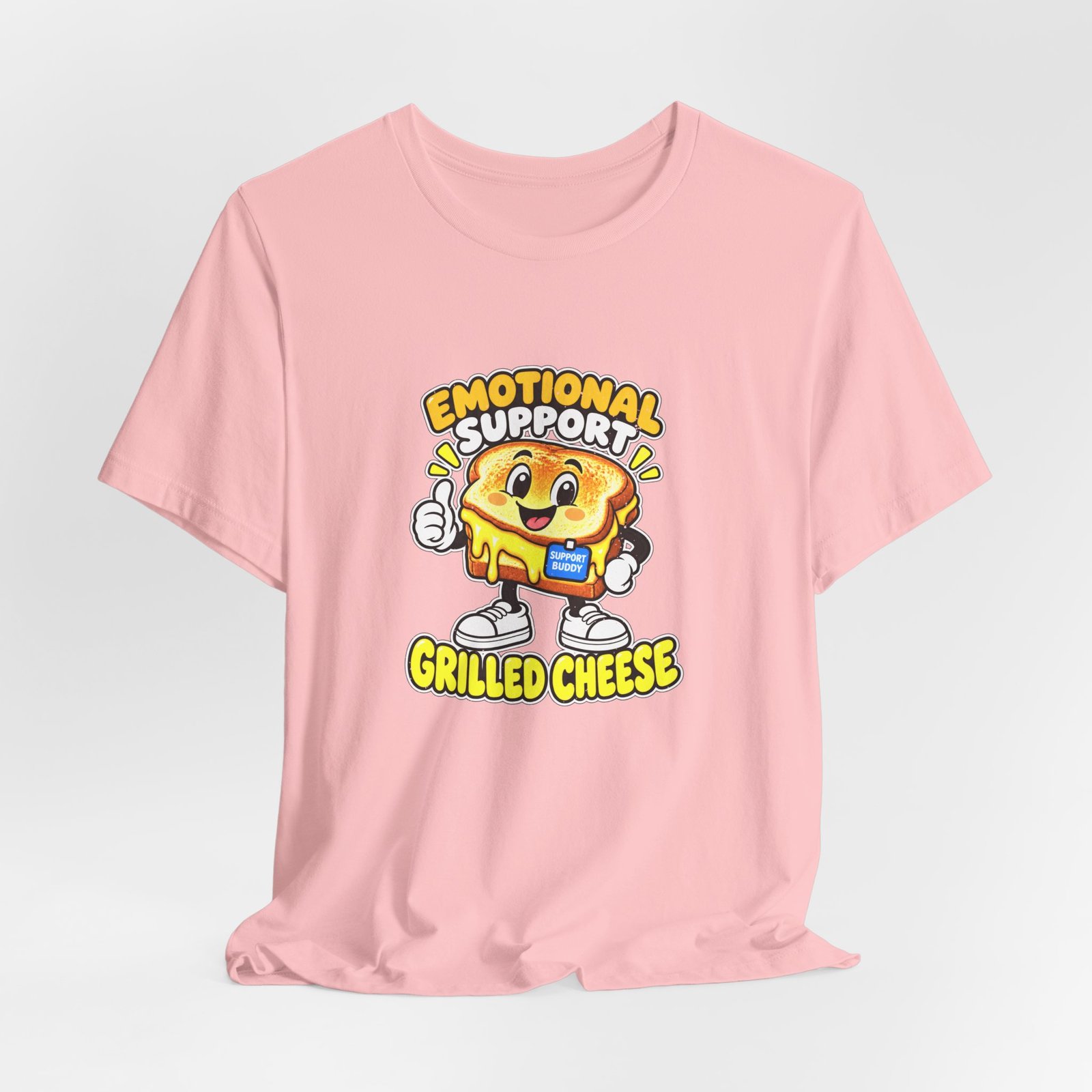 Emotional Support Grilled Snack Cheese Graphic Tee - Image 44