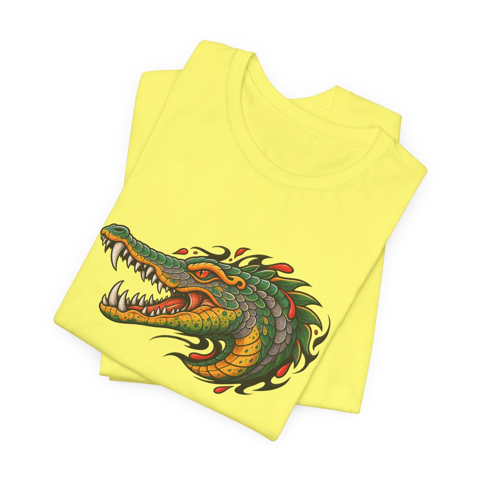 Crocodile Ornamental Reptile Art Graphic Tee - Image 11