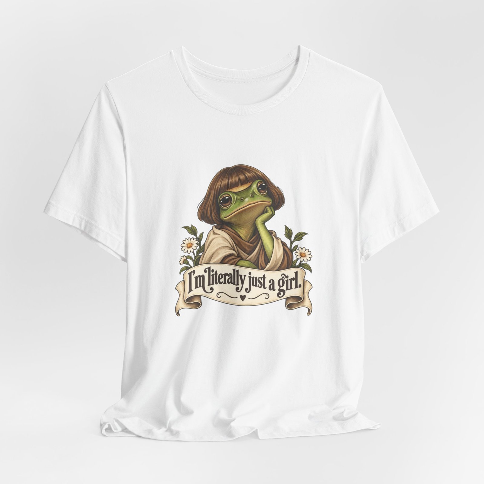 I’m Literally Just A Girl Frog Graphic Tee - Image 4