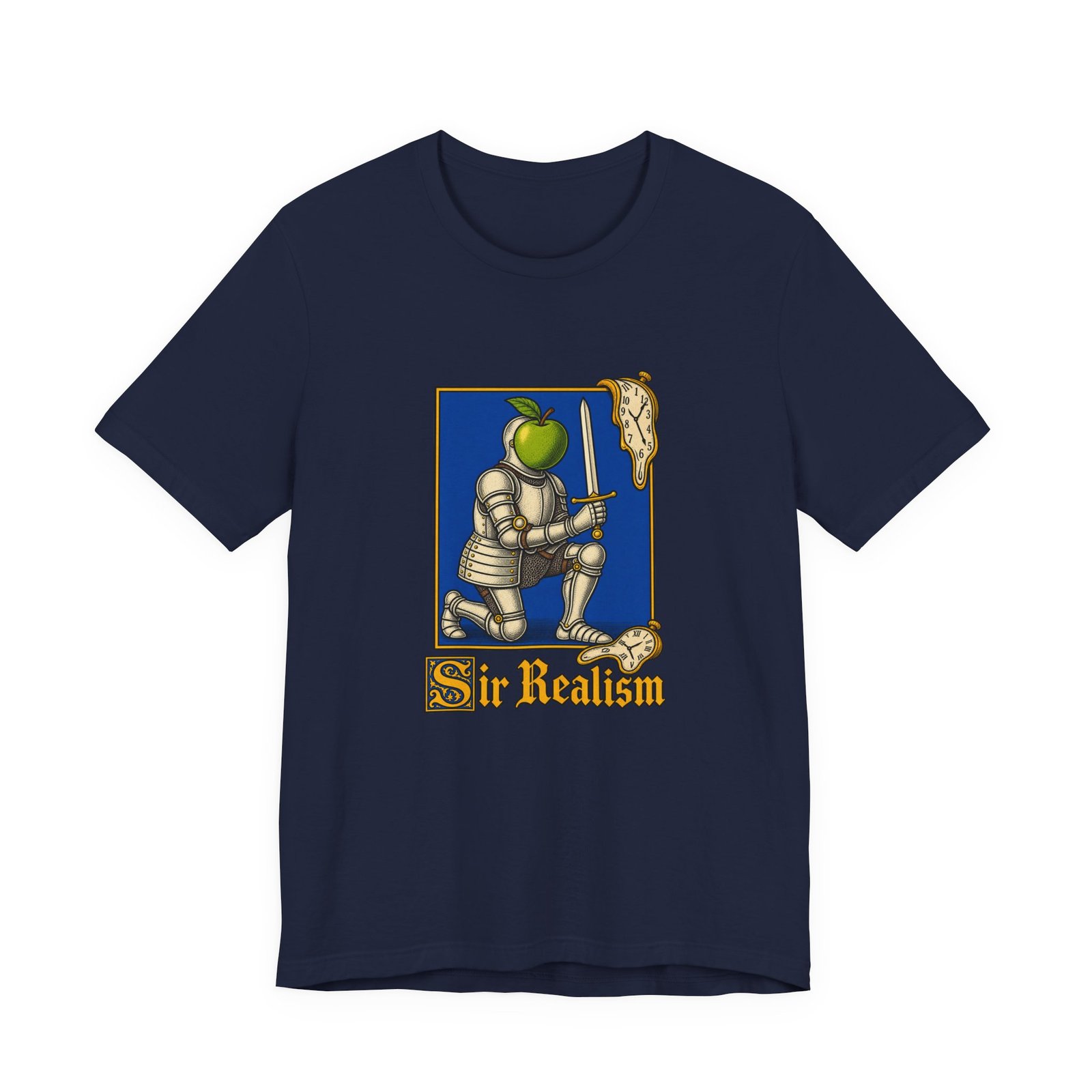 Sir Realism Knight With Melting Clocks Graphic Tee - Image 33