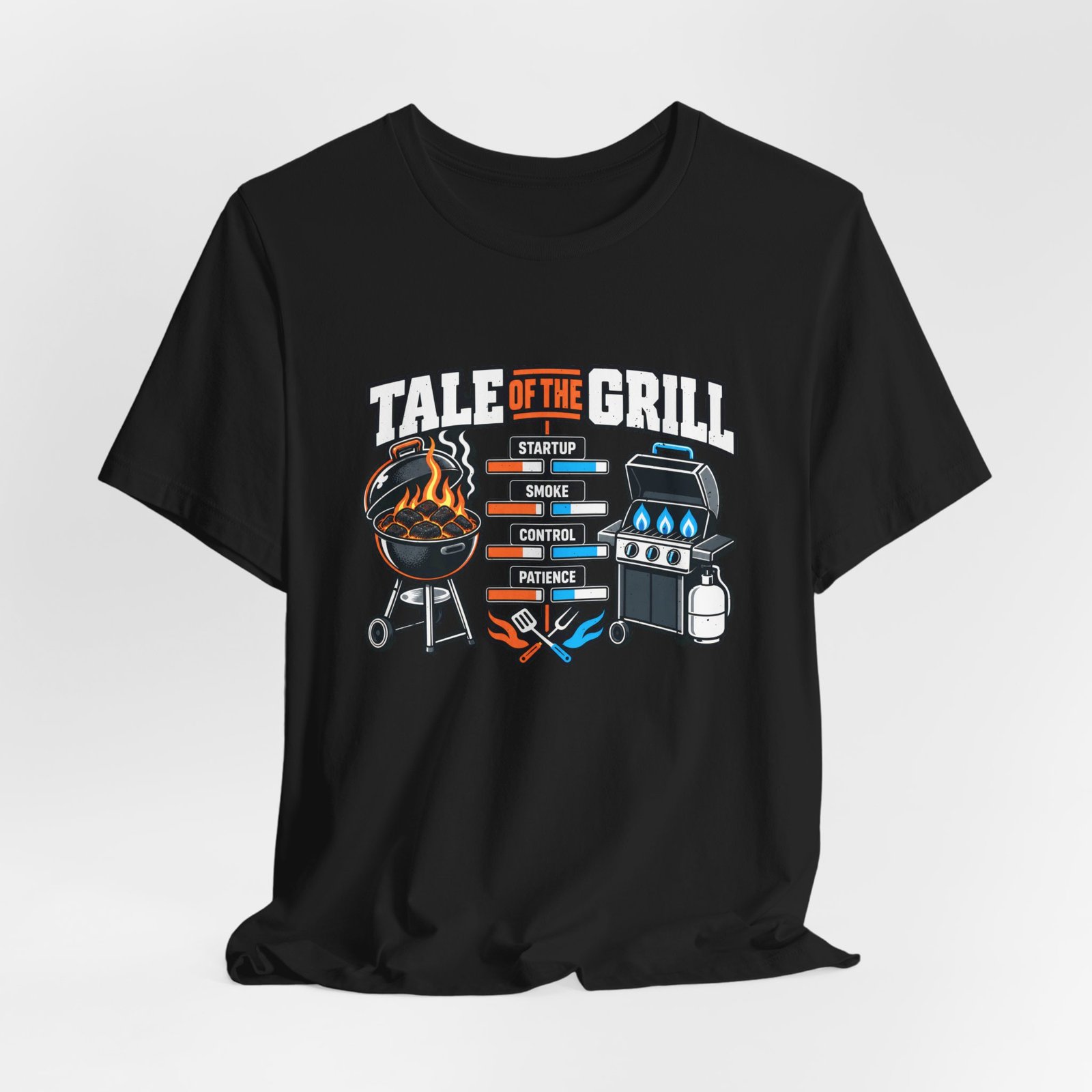 Charcoal Vs Gas Grill Lovers Graphic Tee - Image 8