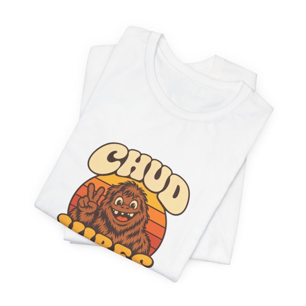 Chud Vibes Only Peace Sign Sunset Graphic Tee