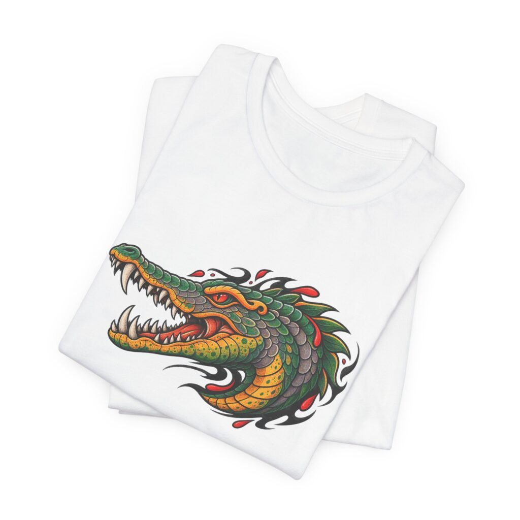 Crocodile Ornamental Reptile Art Graphic Tee