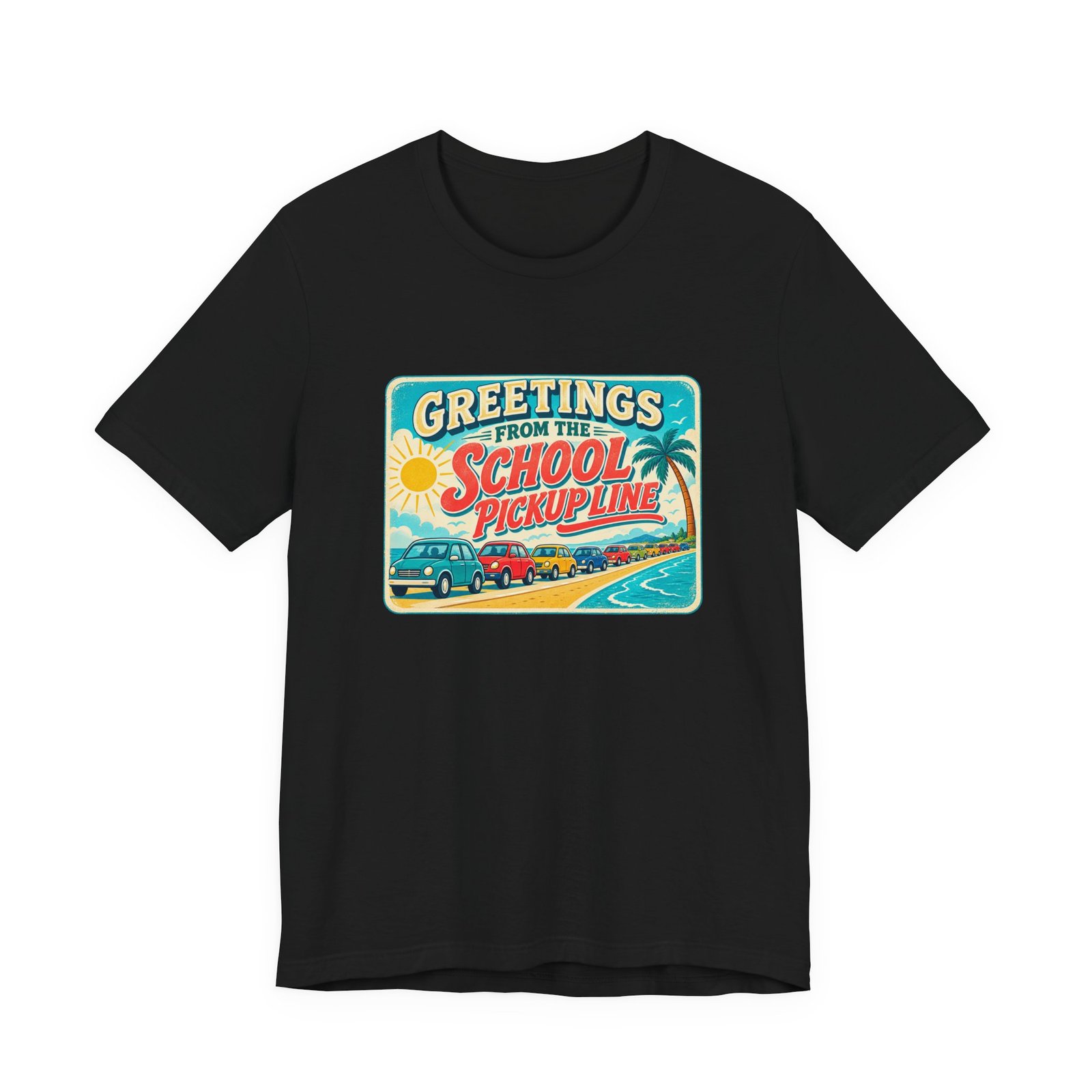 Greetings From The School Pickup Line Retro Postcard - Image 13