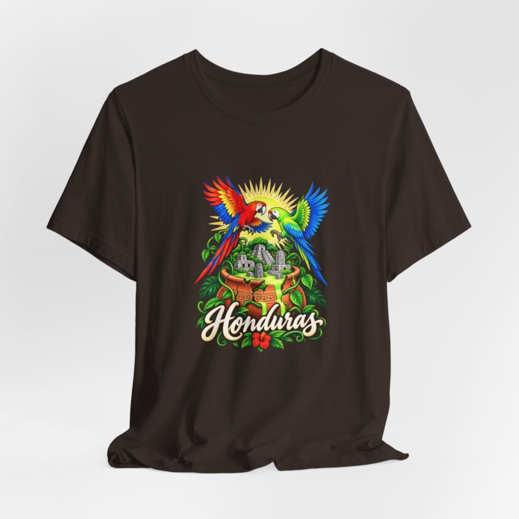 Honduras Macaws And Jungle Ruins Graphic Tee