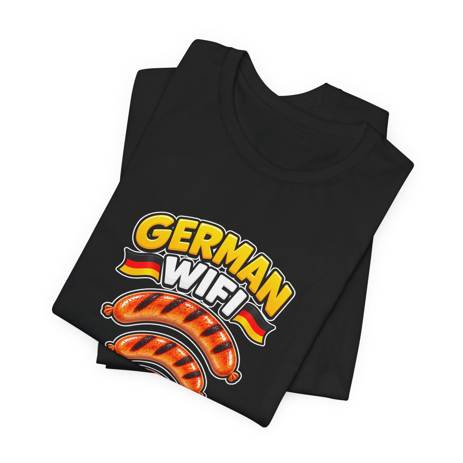 German WiFi Is The Wurst Sausage Pun Graphic Tee - Image 15