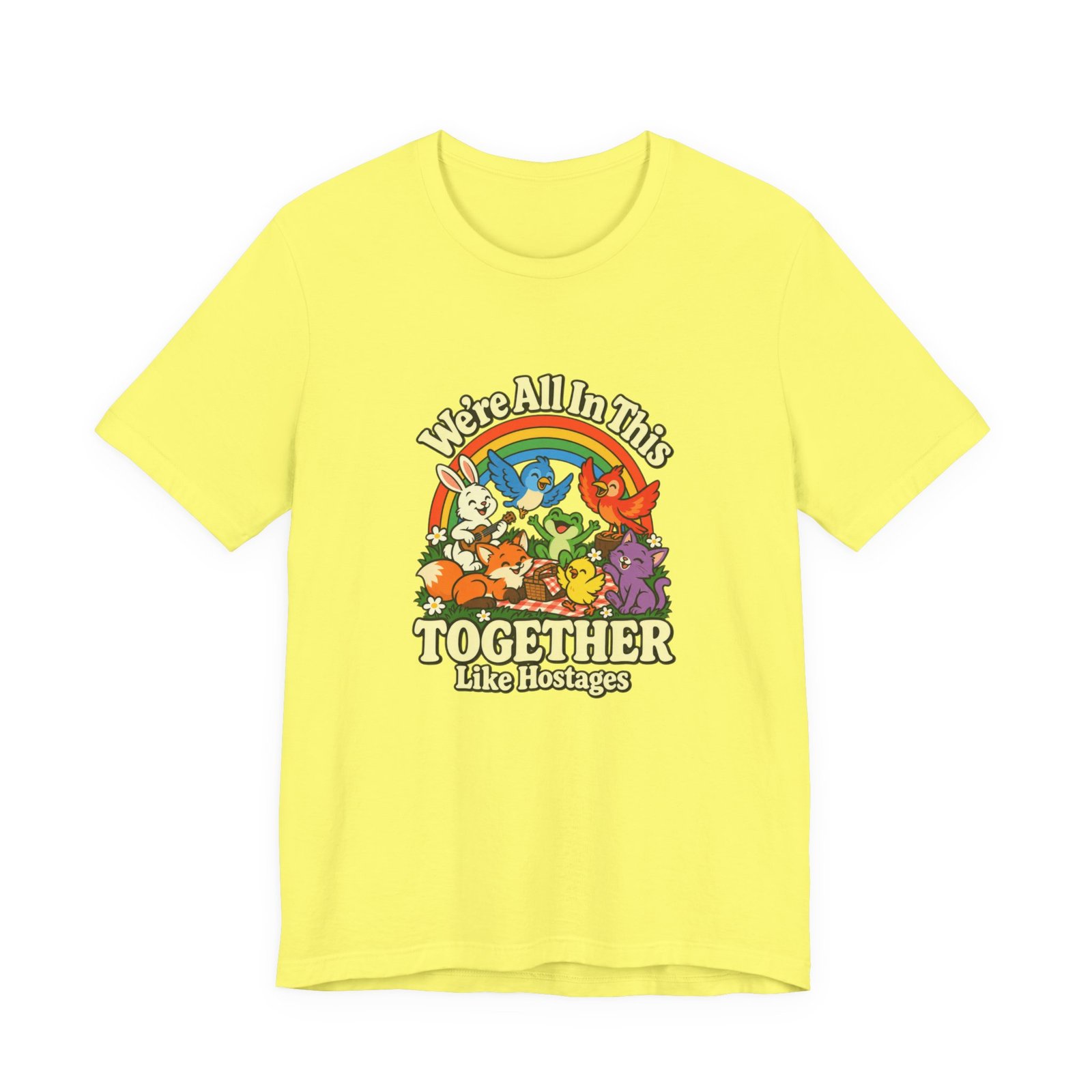 In This Together Like Hostages Animal Humor Graphic Tee - Image 17