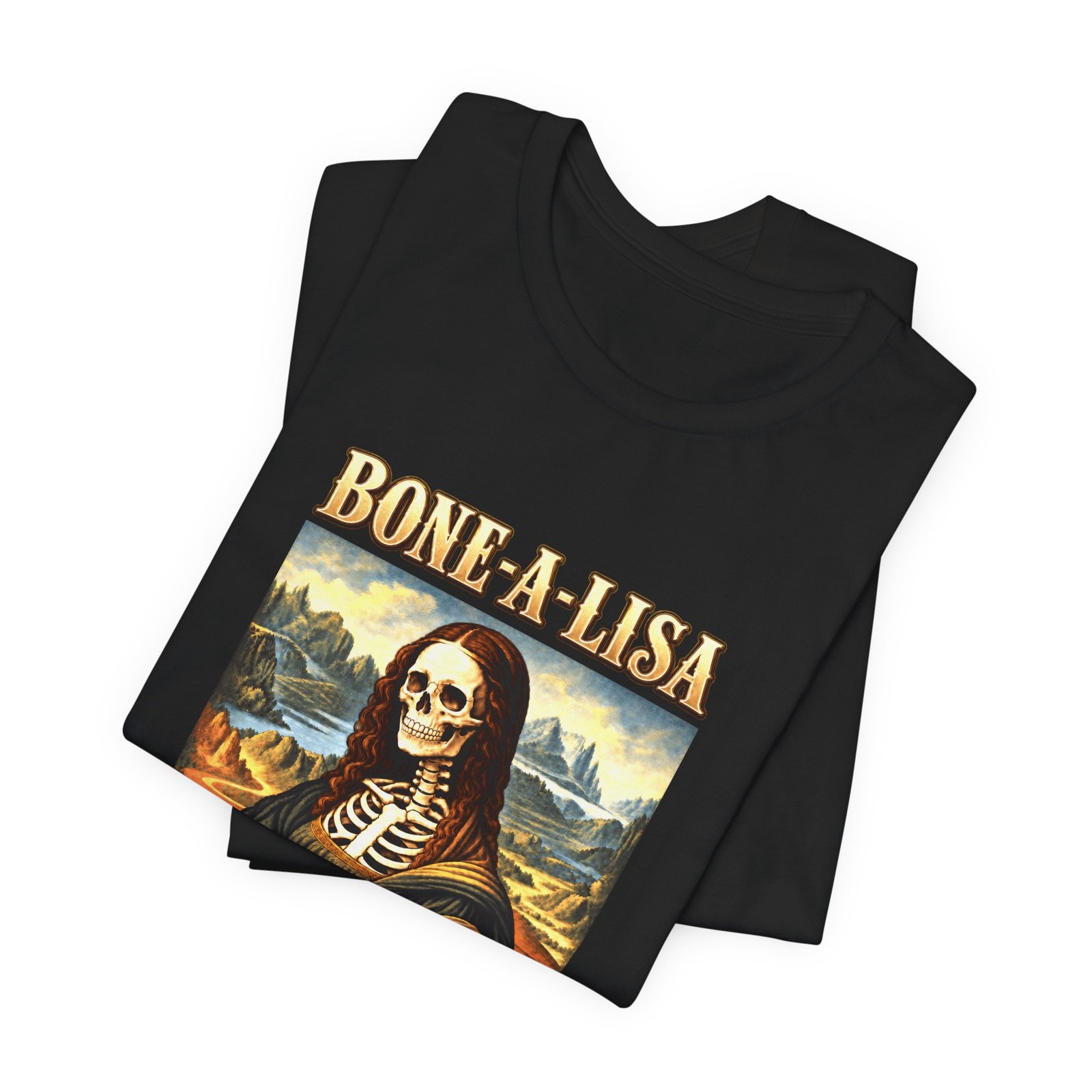 BONE-A-LISA Skeletal Memento Halloween Humor Graphic Tee - Image 15
