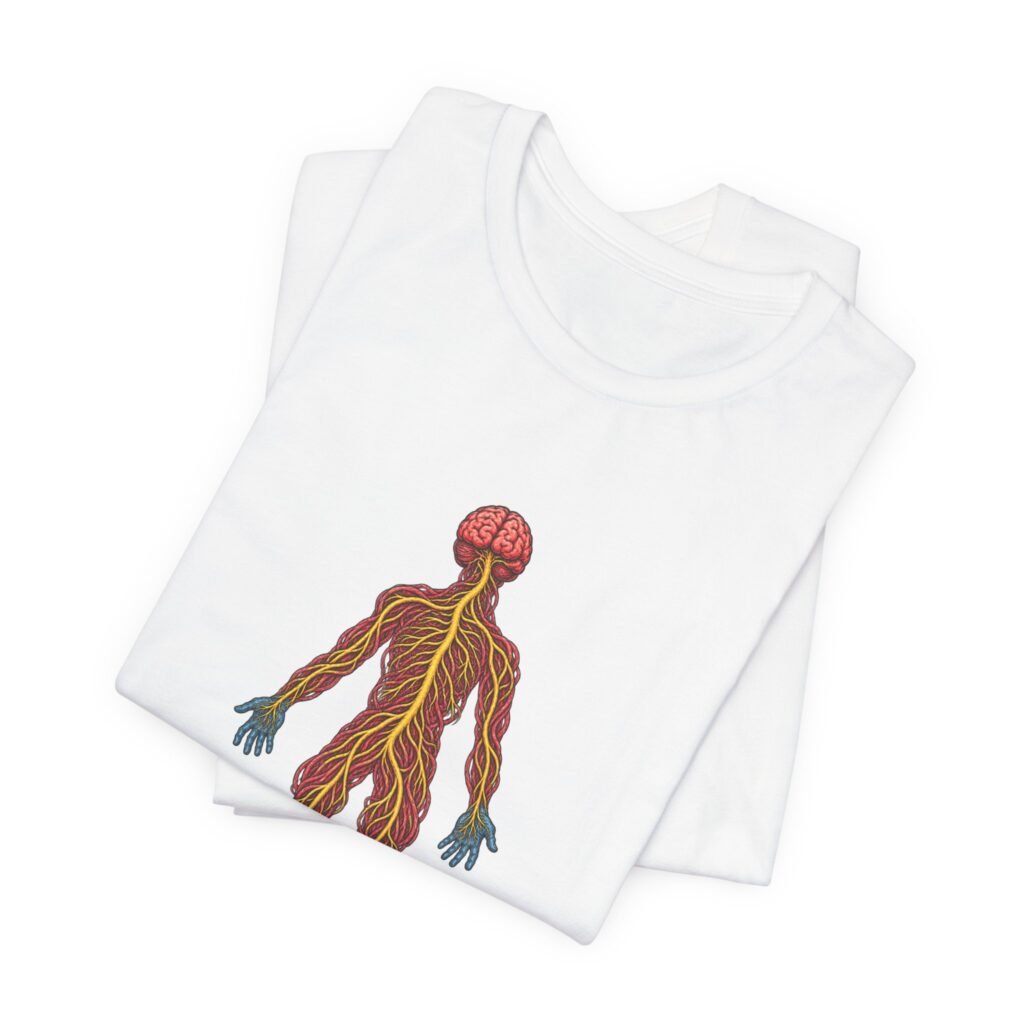 Human Nervous System Brain Anatomy Peripheral Cyanosis Graphic Tee