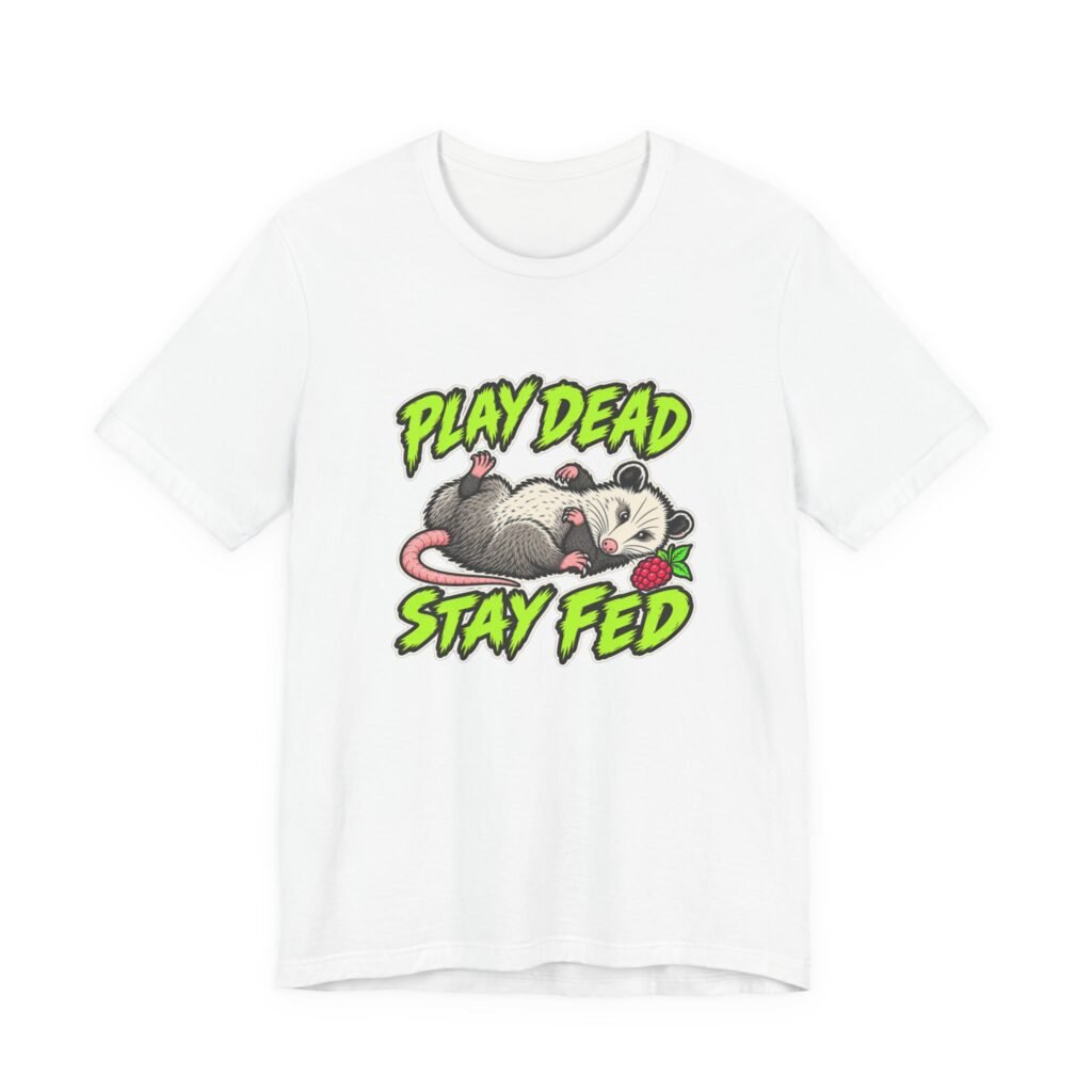 Funny Opossum Survival Pun Humor Graphic Tee