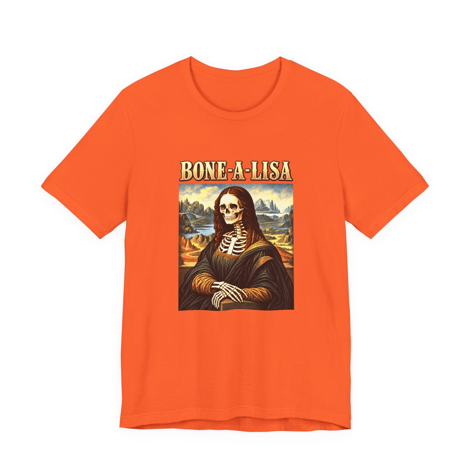 BONE-A-LISA Skeletal Memento Halloween Humor Graphic Tee - Image 5