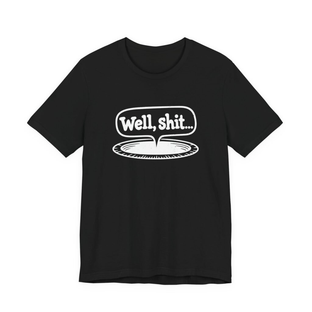 Falling Surprise Speech Bubble Humor Graphic Tee