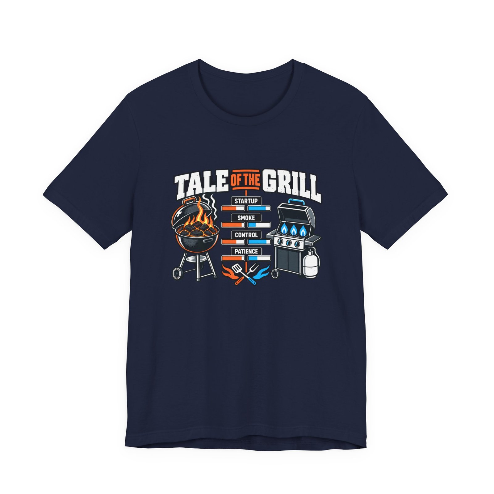 Charcoal Vs Gas Grill Lovers Graphic Tee - Image 21