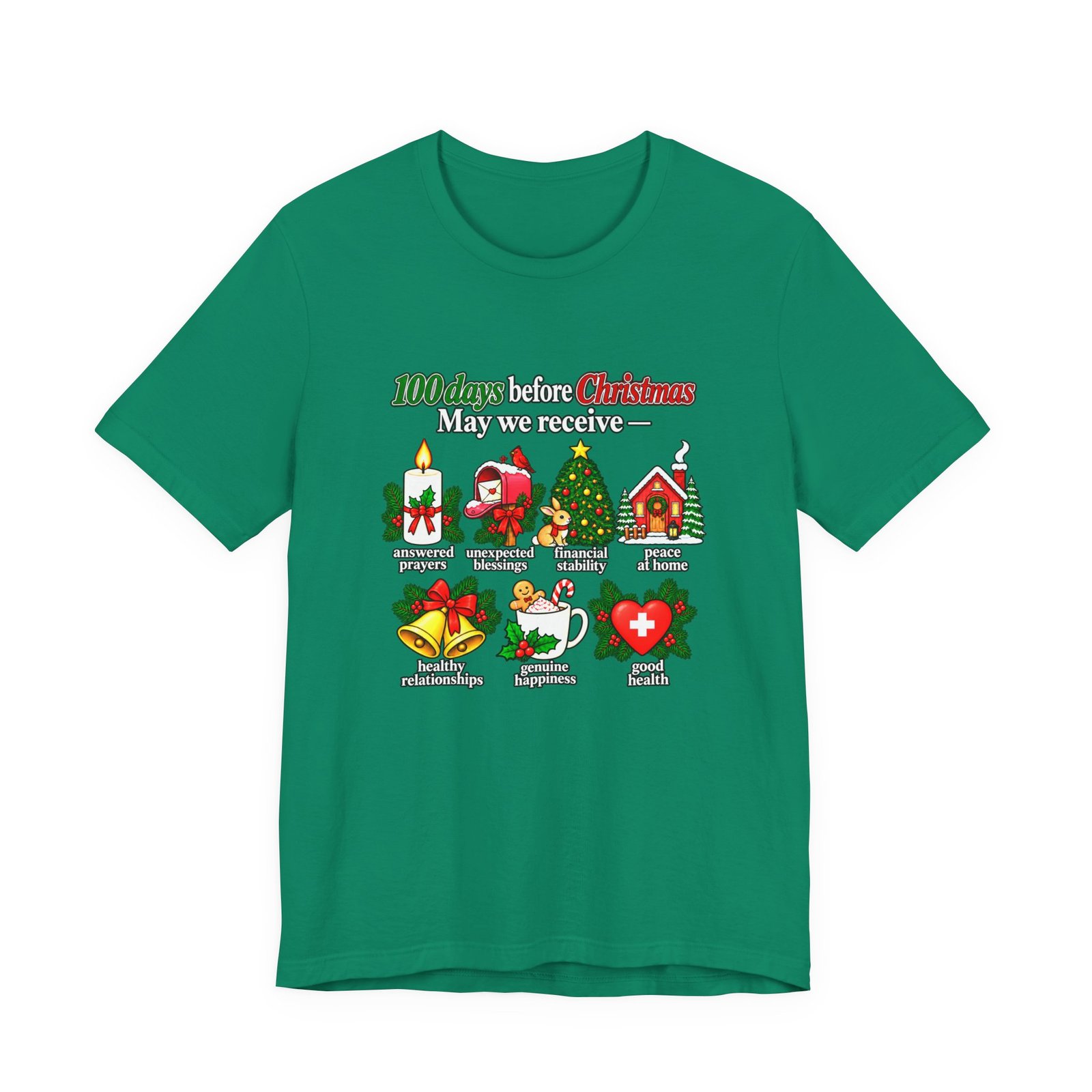 100 Days Before Christmas Answered Prayers Graphic Tee - Image 25