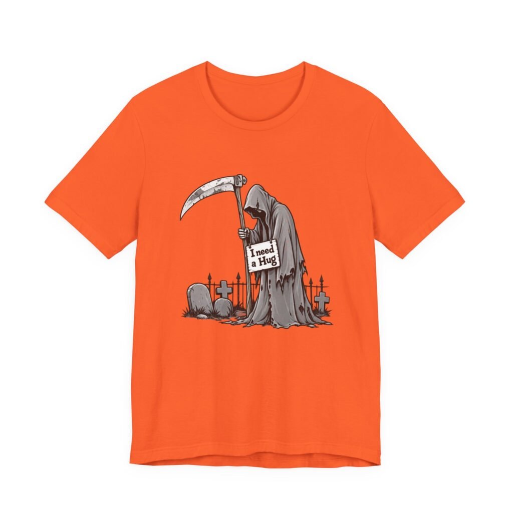 I Need A Hug Lonely Grim Reaper Graveyard Humor