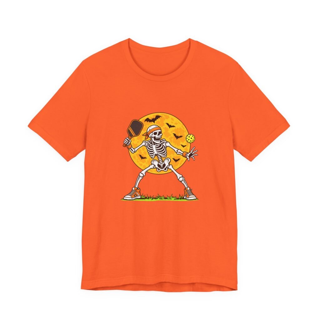 Halloween Pickleball Skeleton Graphic Tee