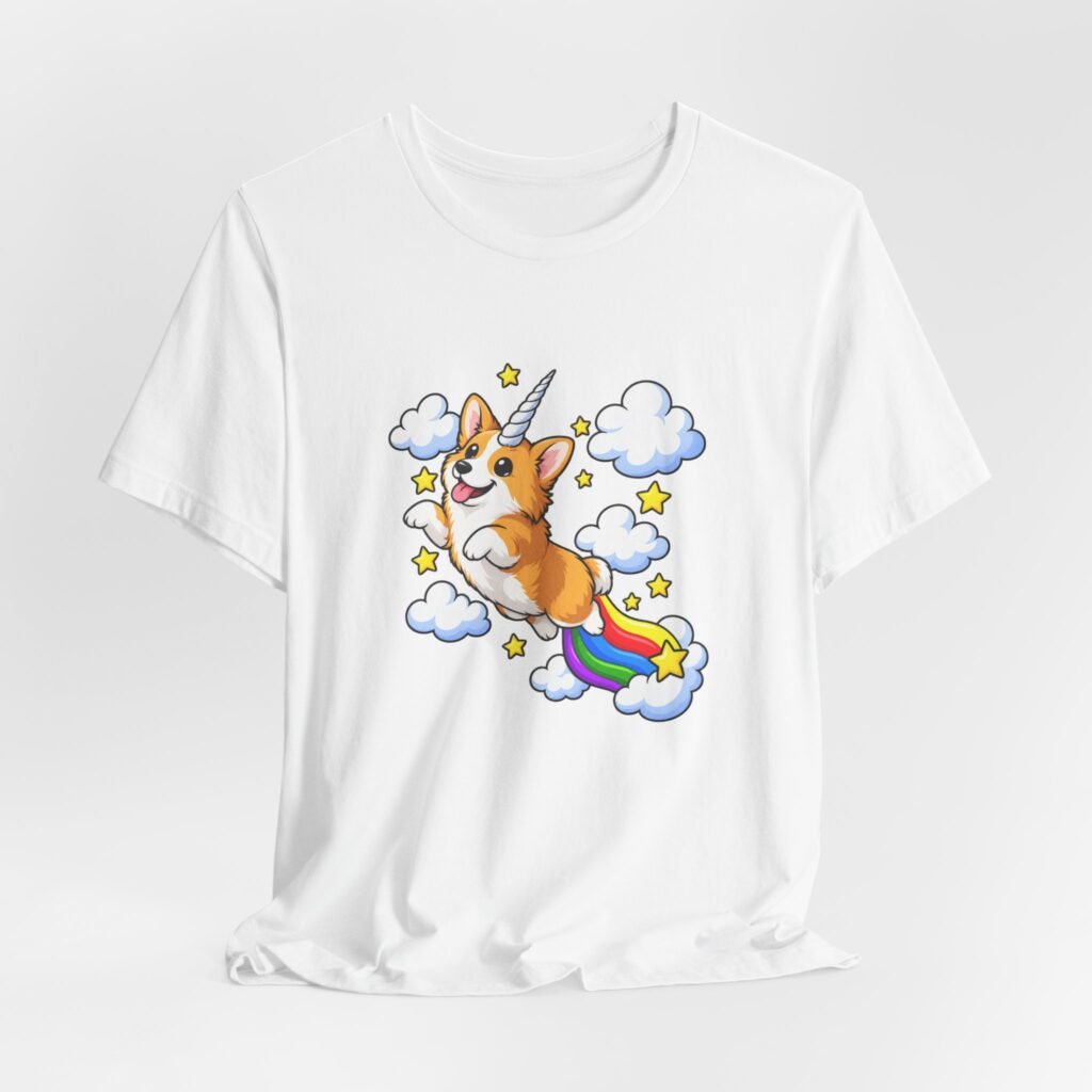 Flying Corgi Unicorn Rainbow Fantasy