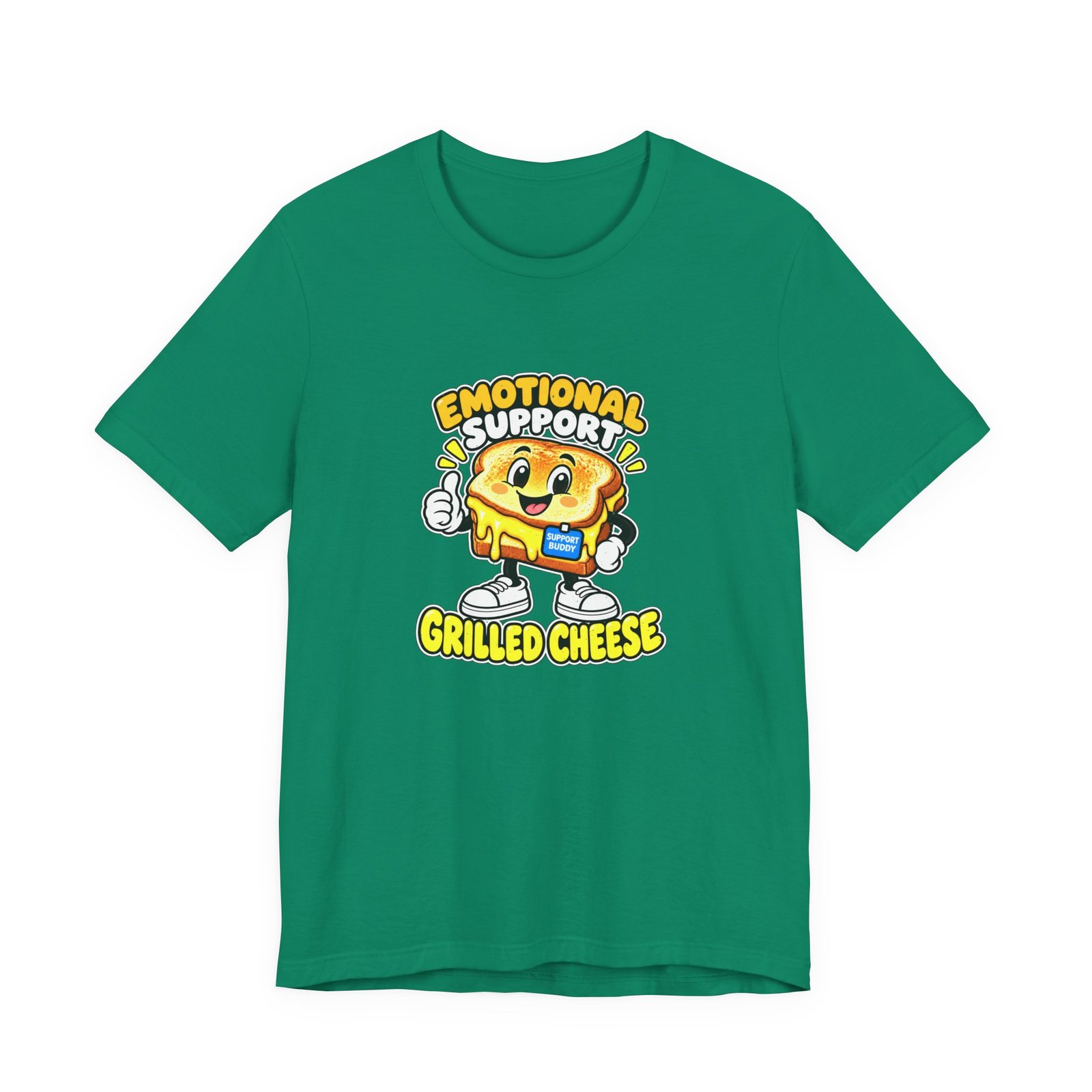 Emotional Support Grilled Snack Cheese Graphic Tee - Image 25