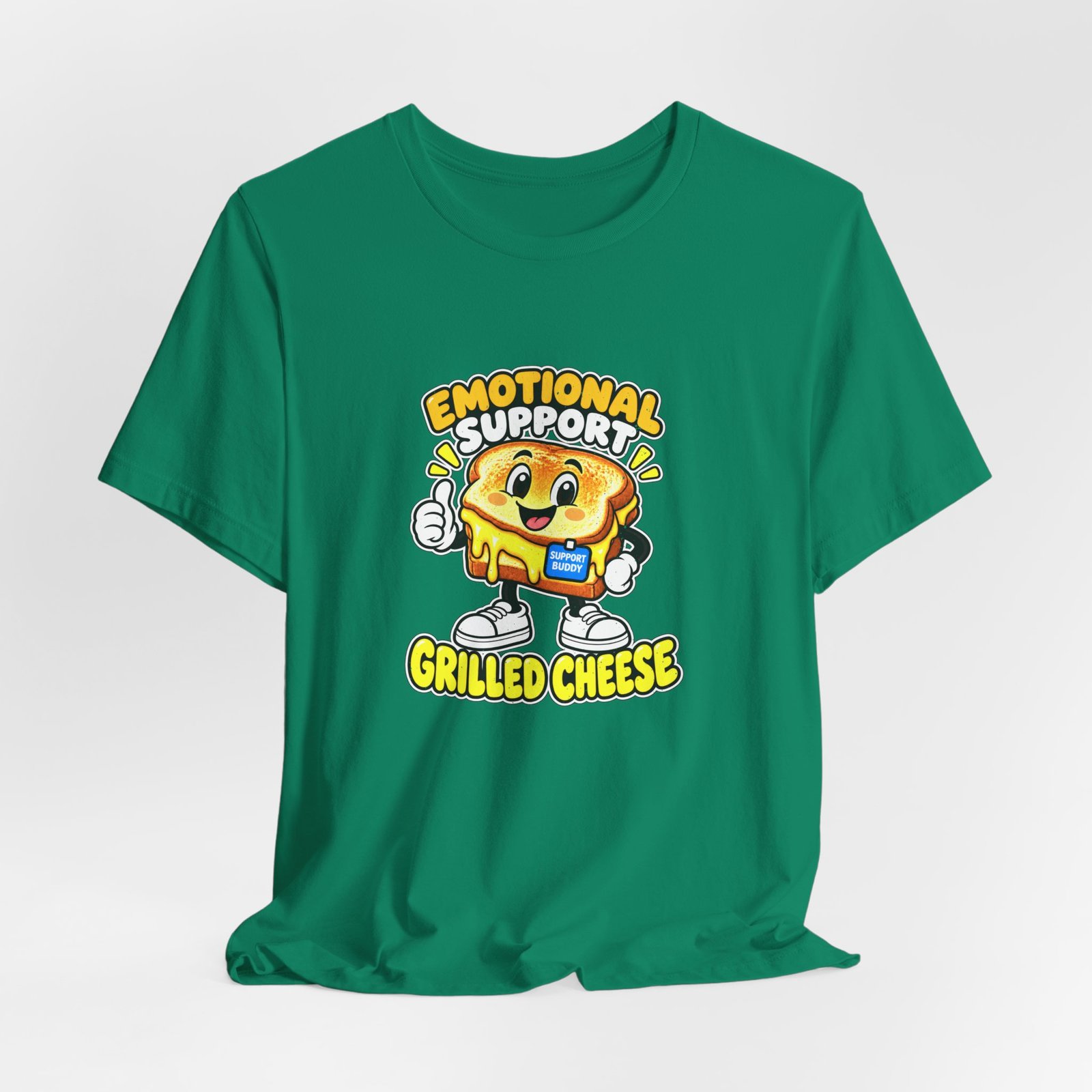 Emotional Support Grilled Snack Cheese Graphic Tee - Image 28