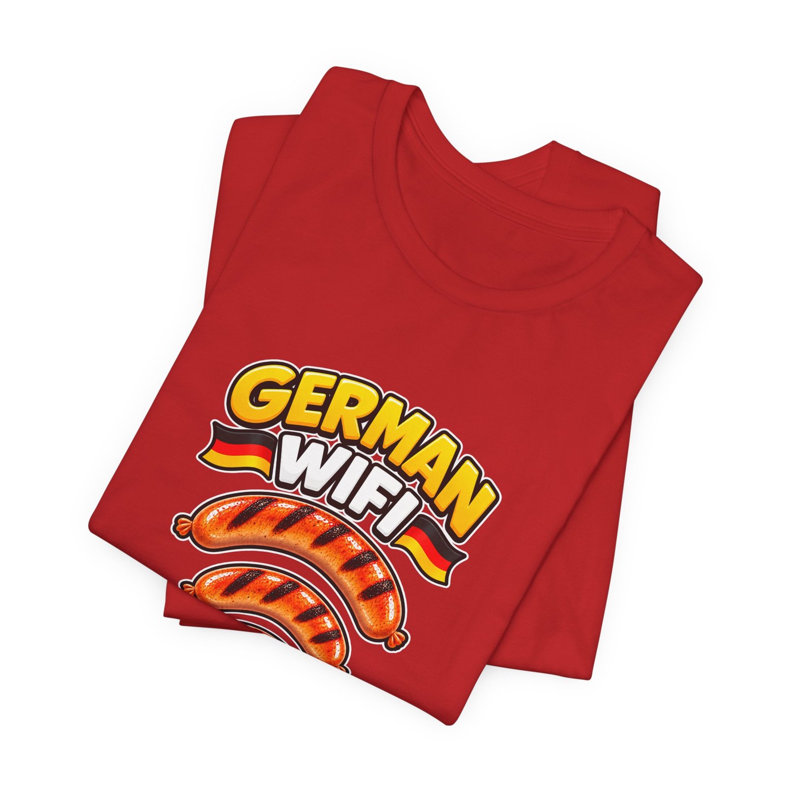 German WiFi Is The Wurst Sausage Pun Graphic Tee - Image 47