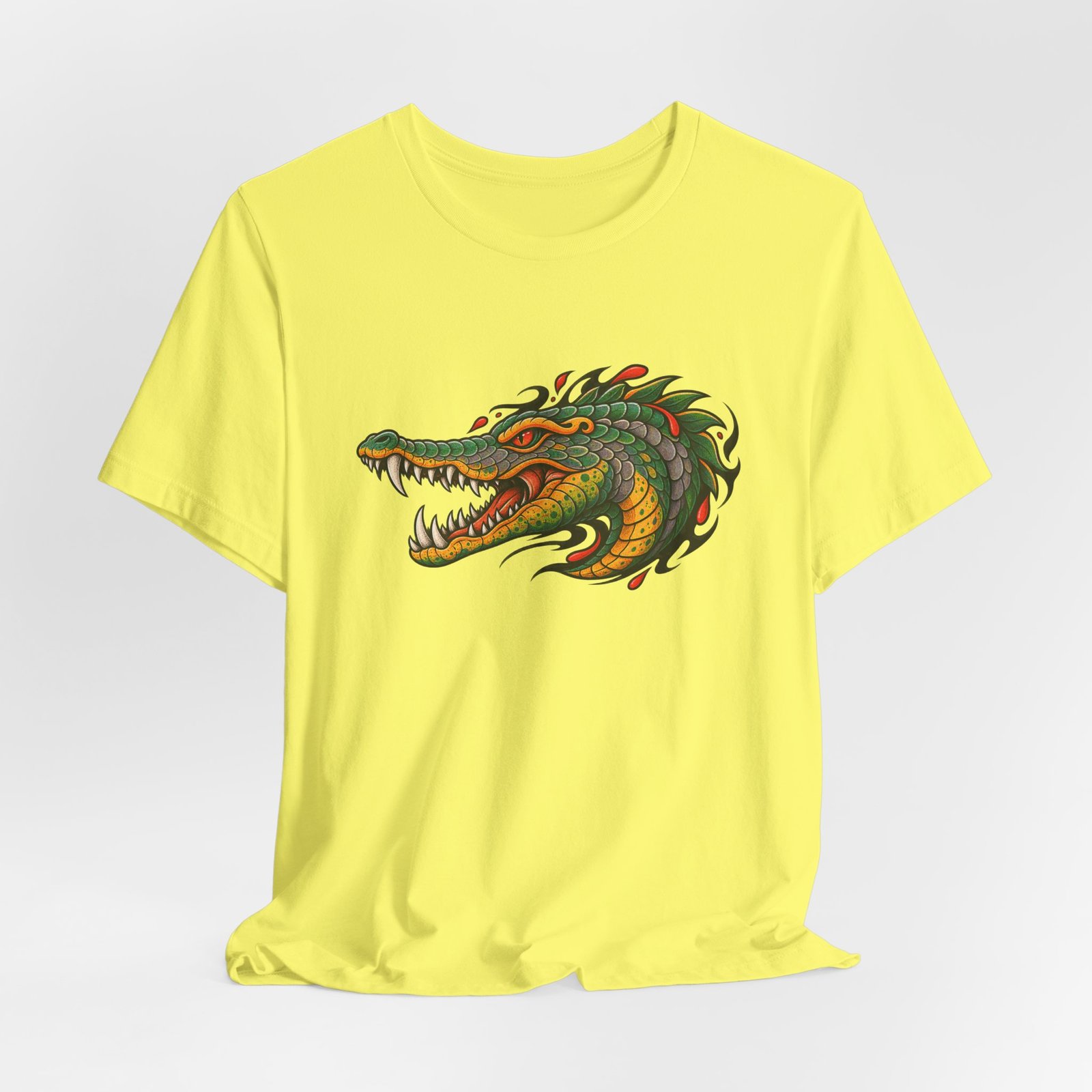 Crocodile Ornamental Reptile Art Graphic Tee - Image 12