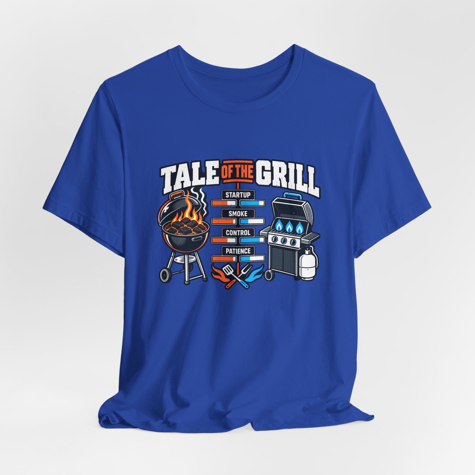 Charcoal Vs Gas Grill Lovers Graphic Tee - Image 20