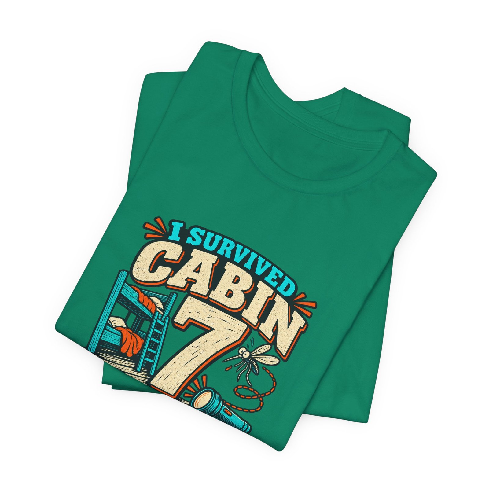 Survived Cabin 7 Summer Camp Humor Graphic Tee - Image 27