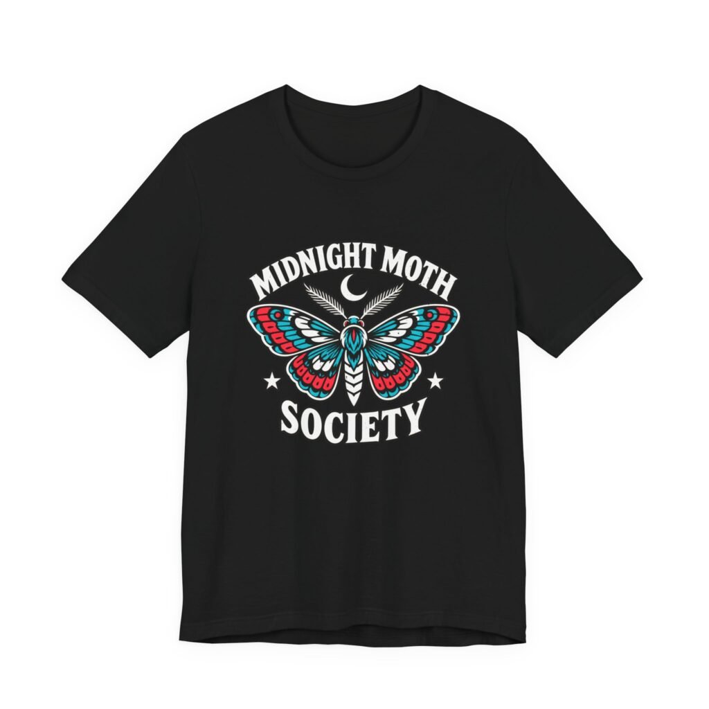 Midnight Moth Society Nocturnal Emblem Graphic Tee