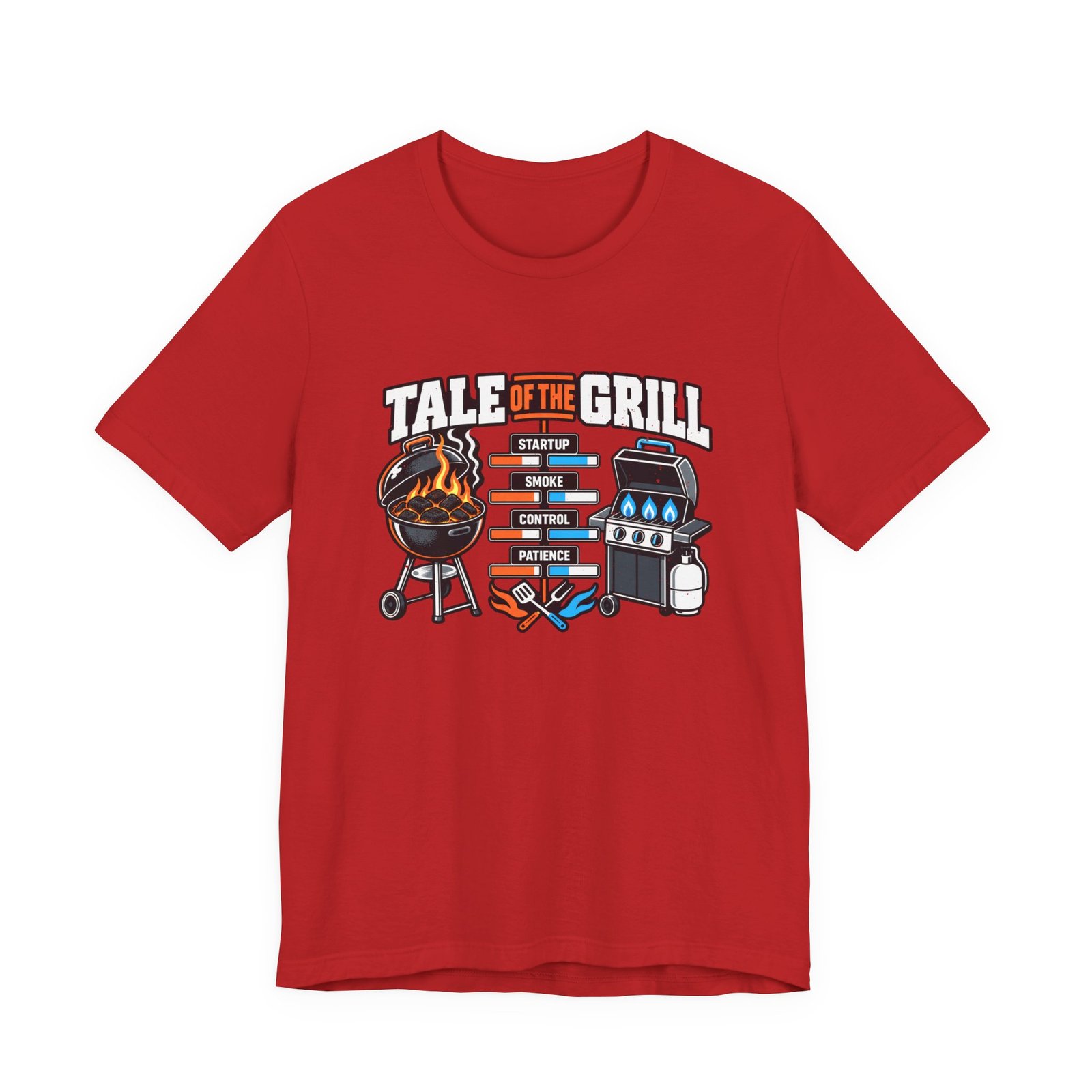 Charcoal Vs Gas Grill Lovers Graphic Tee - Image 29