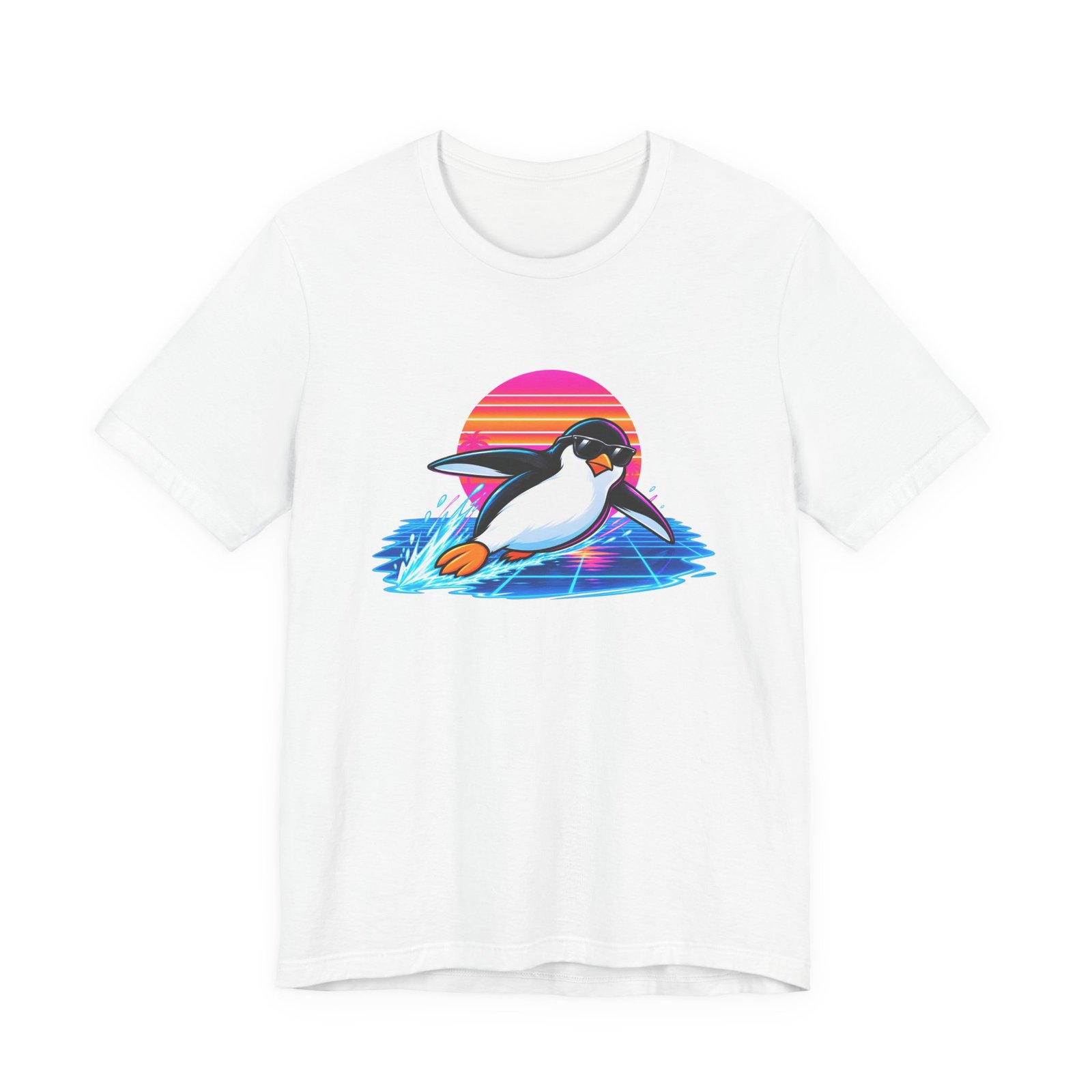 Retro Surfing Penguin