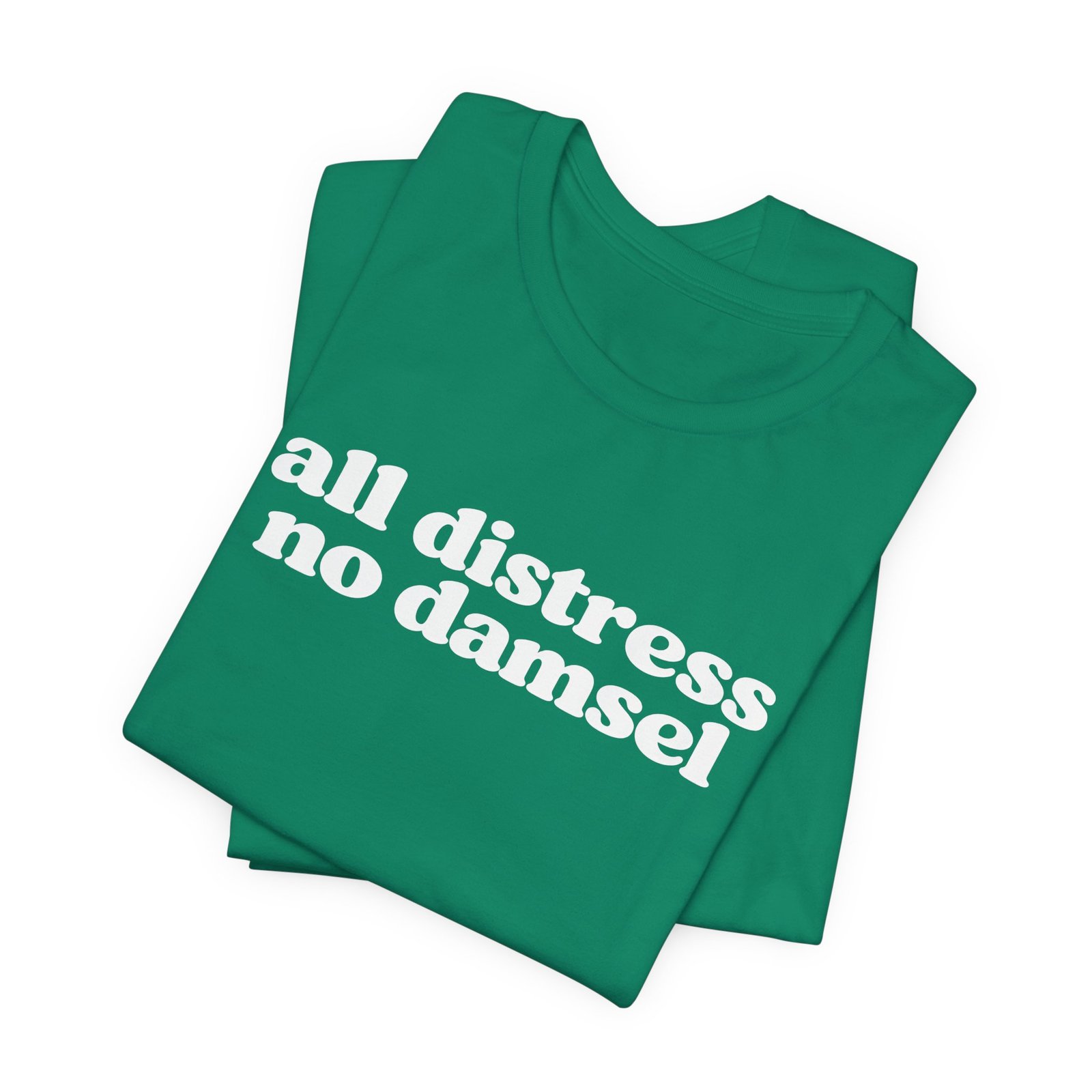 All Distress No Damsel Anxiety Humor Graphic Tee - Image 15
