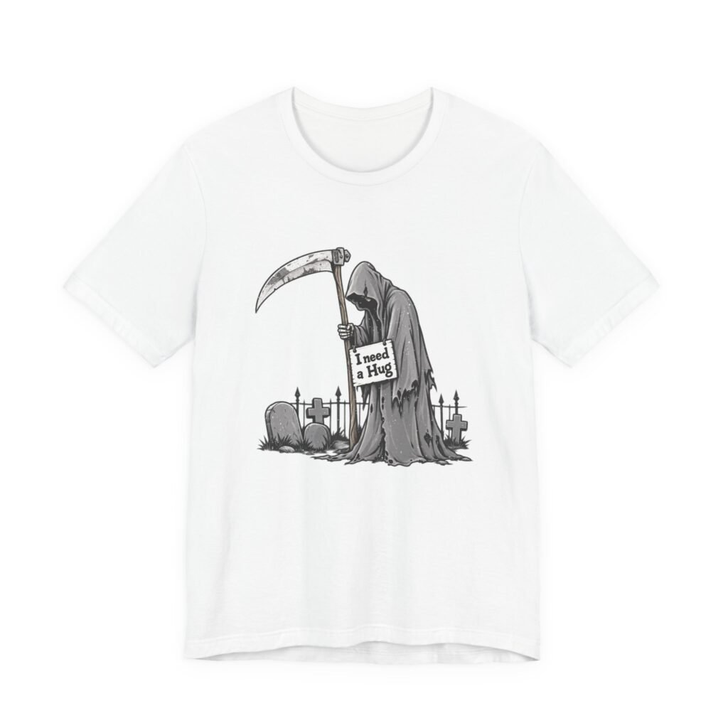 I Need A Hug Lonely Grim Reaper Graveyard Humor