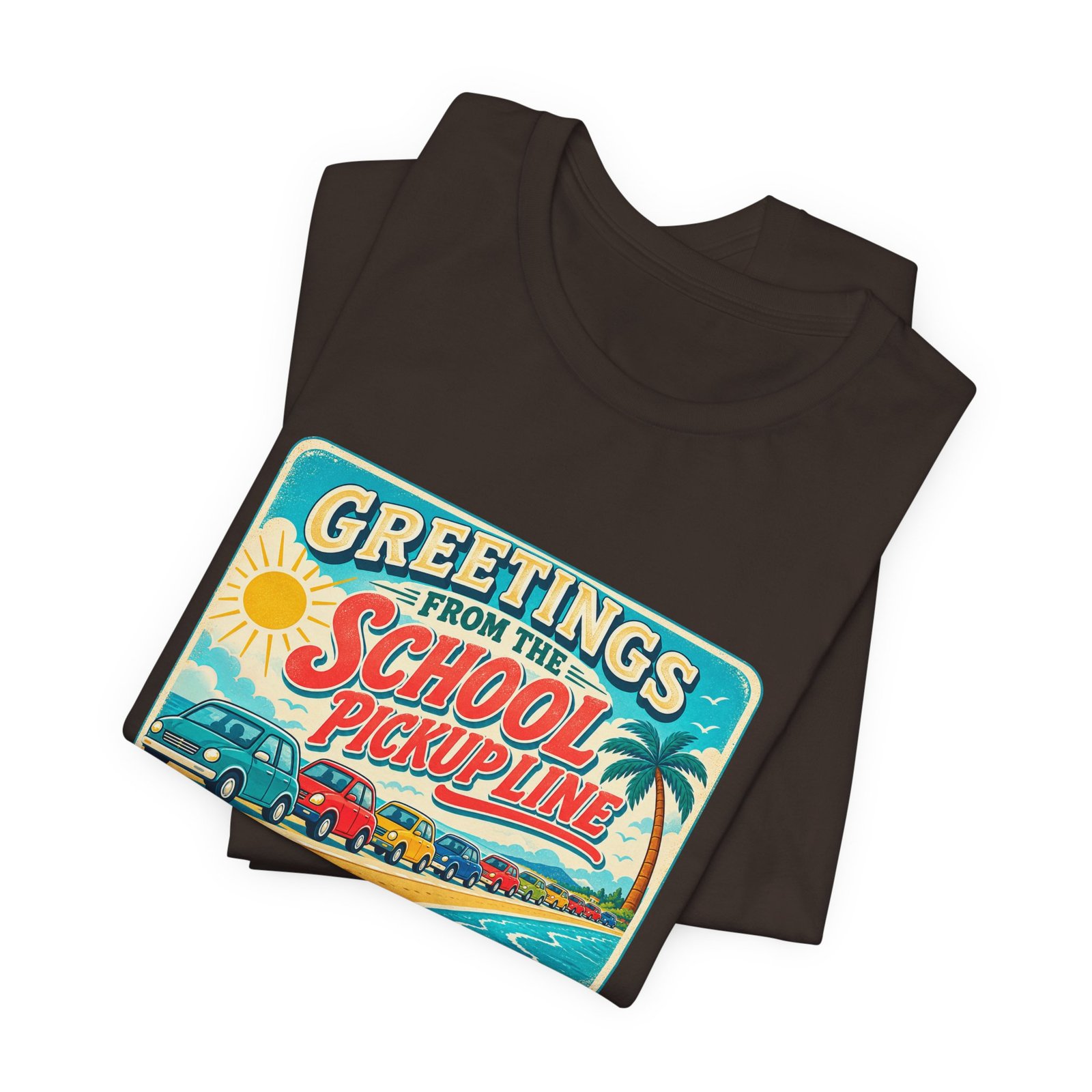Greetings From The School Pickup Line Retro Postcard - Image 11