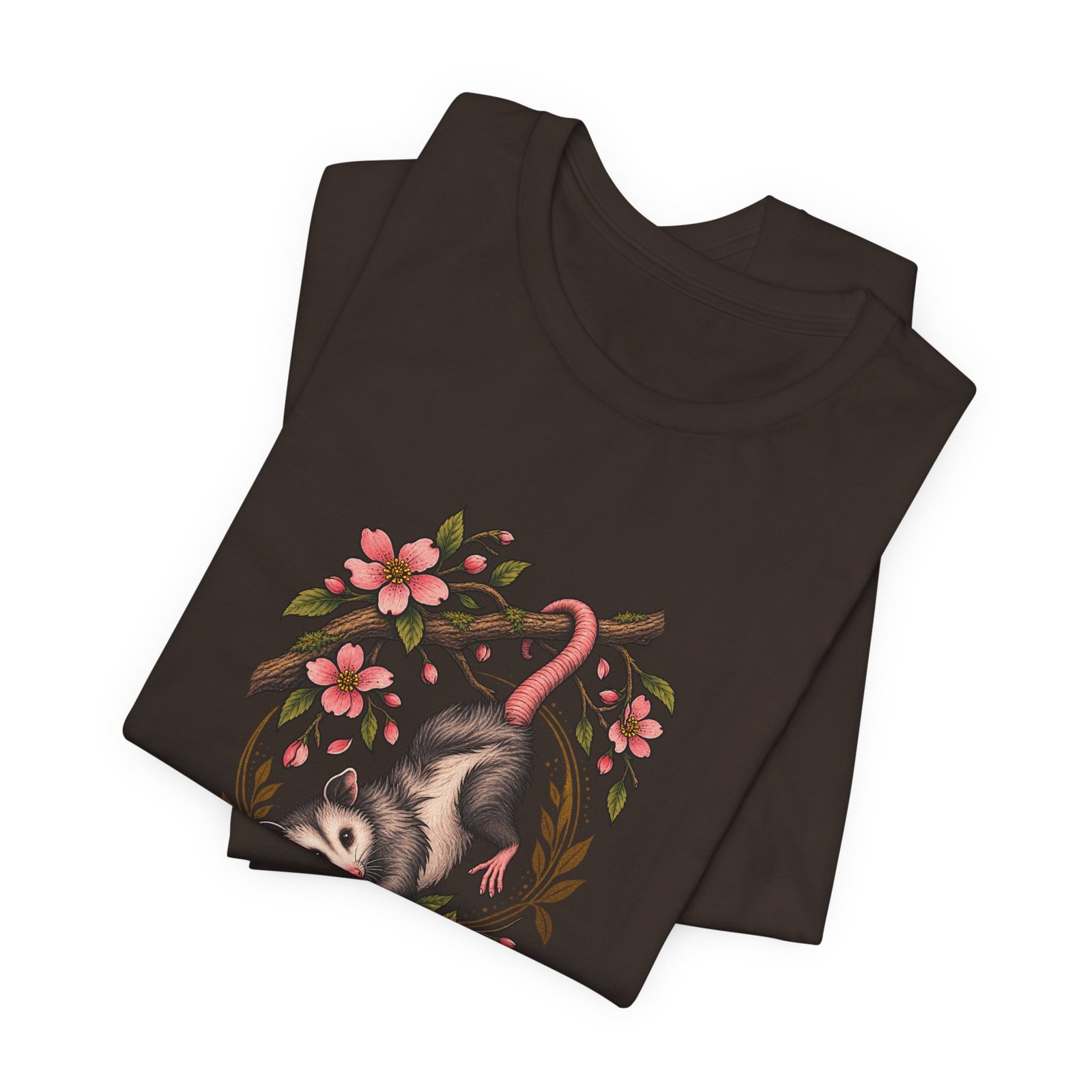 Opossum Hanging Among Blossoms Graphic Tee - Image 11