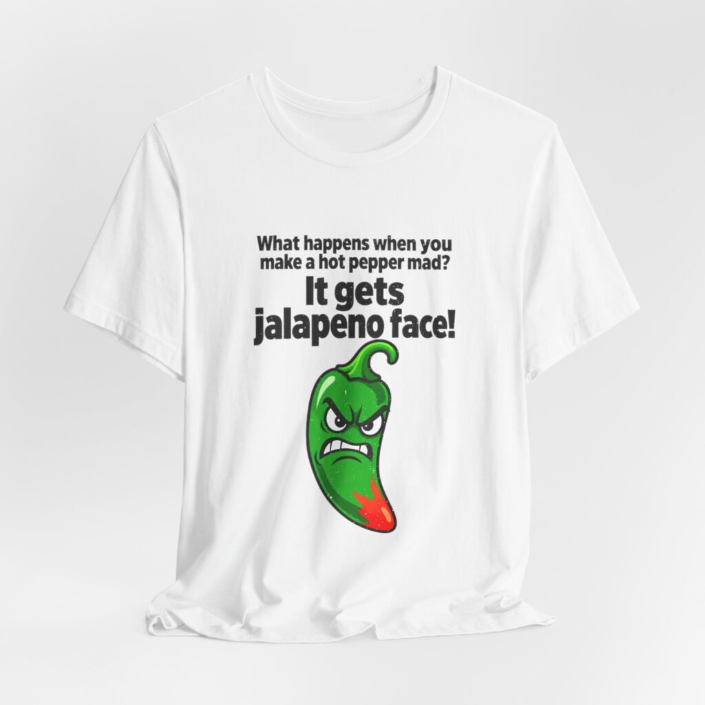 Jalapeno Face Pepper Pun Graphic Tee