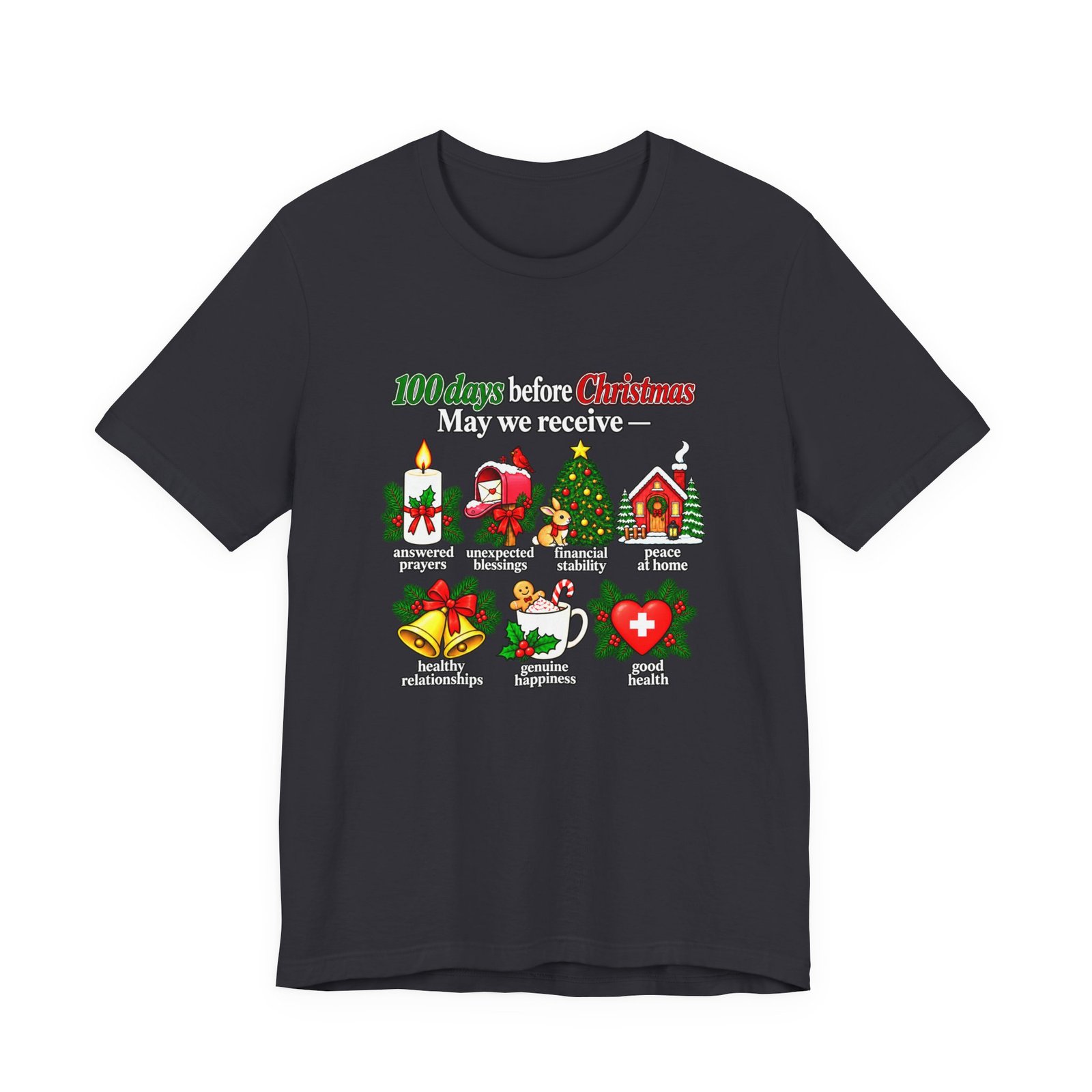 100 Days Before Christmas Answered Prayers Graphic Tee - Image 21