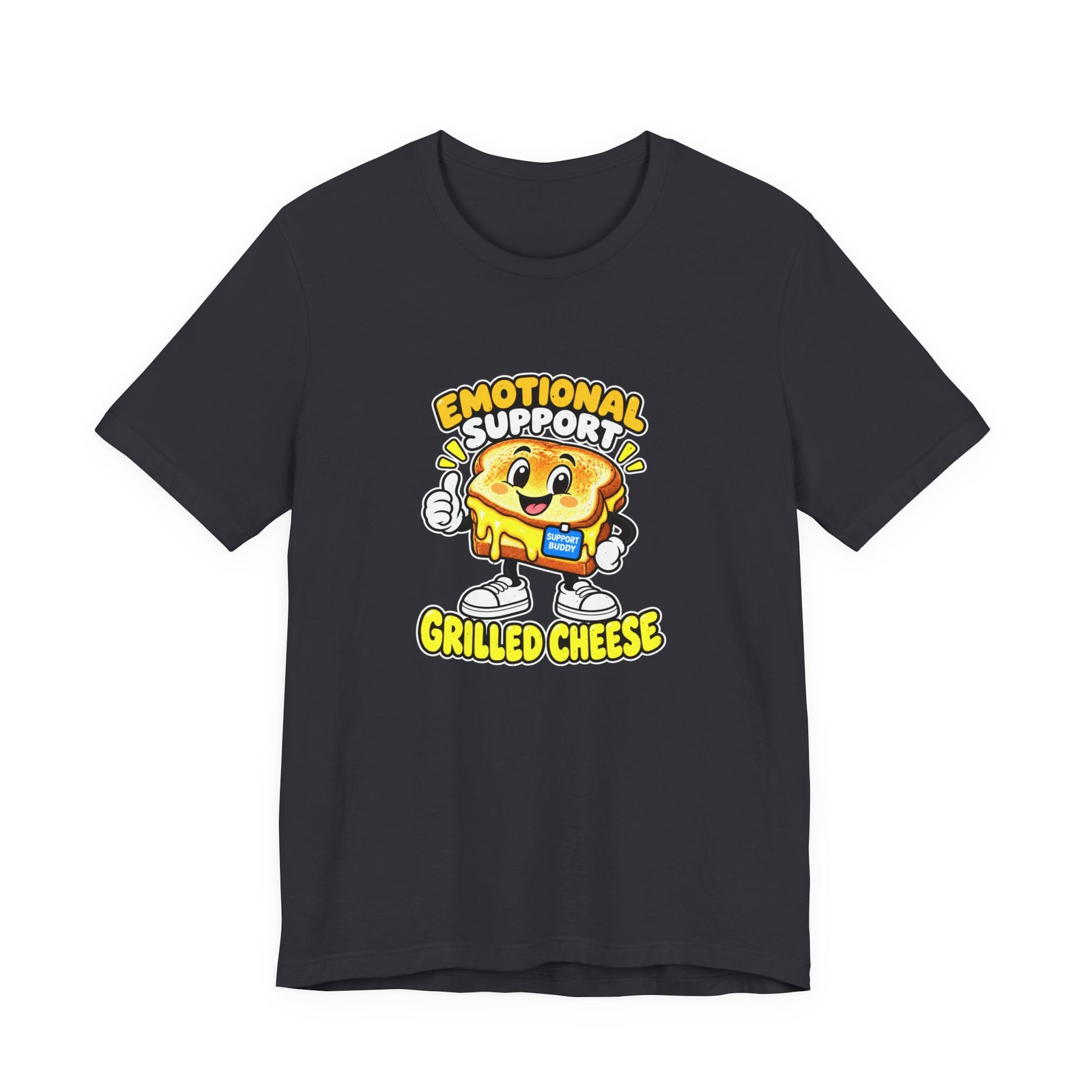 Emotional Support Grilled Snack Cheese Graphic Tee - Image 21