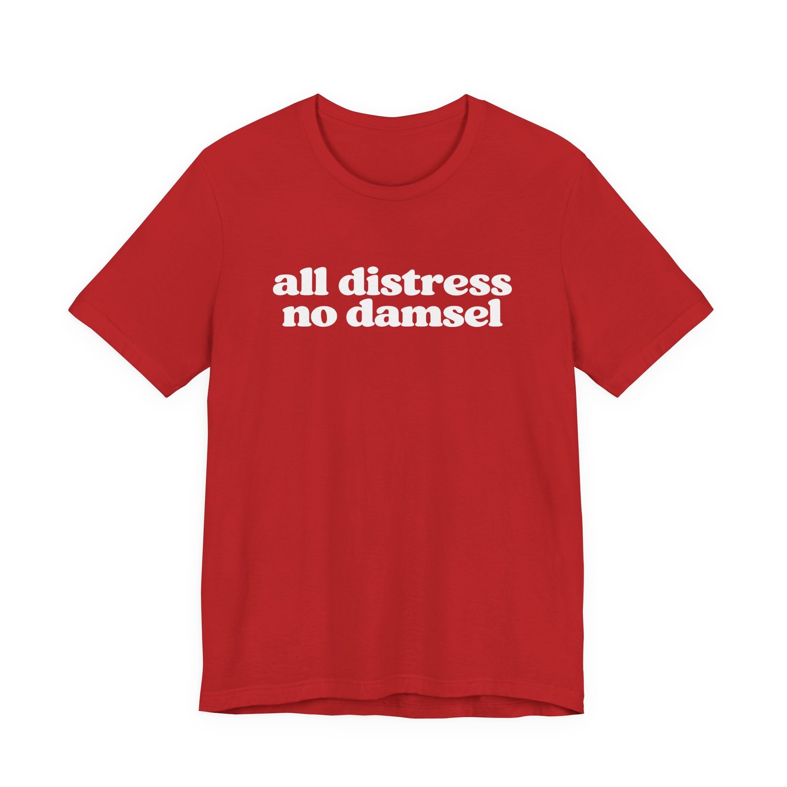 All Distress No Damsel Anxiety Humor Graphic Tee - Image 29