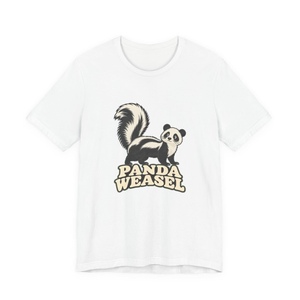 Panda Weasel Cute Animal Skunk Pun Graphic Tee