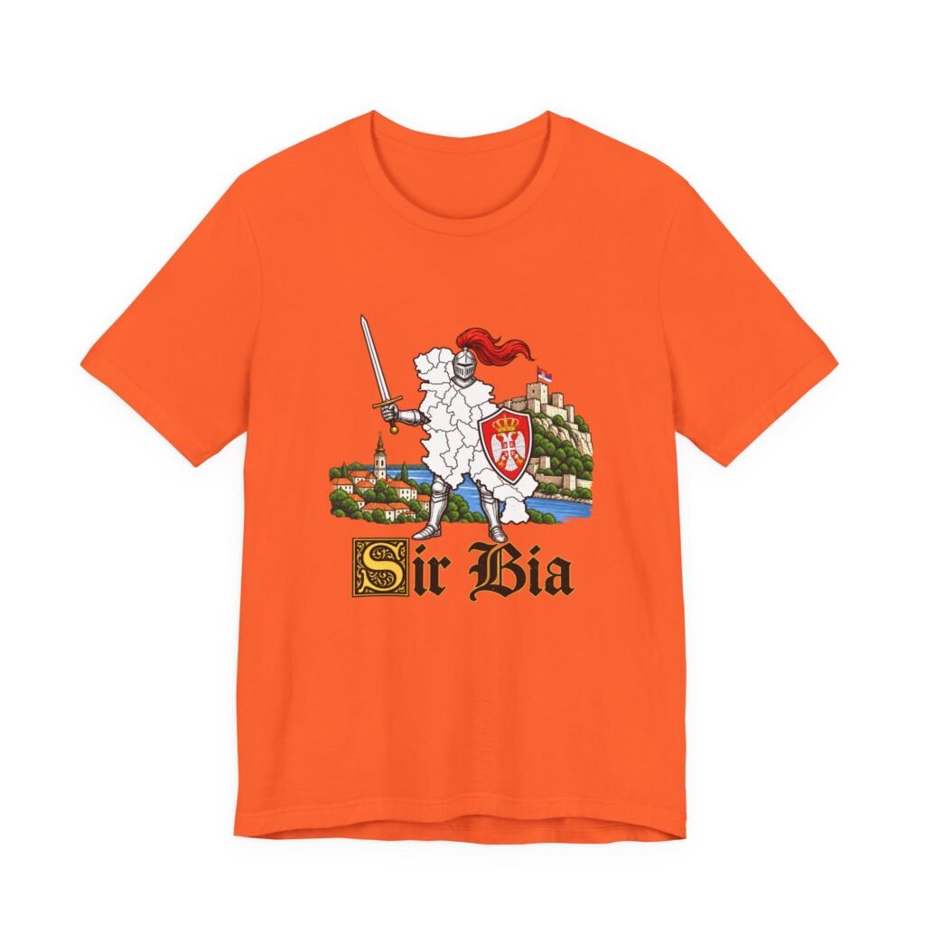 Ser Bia Heraldic Knight Heritage Serbia Pun Graphic Tee