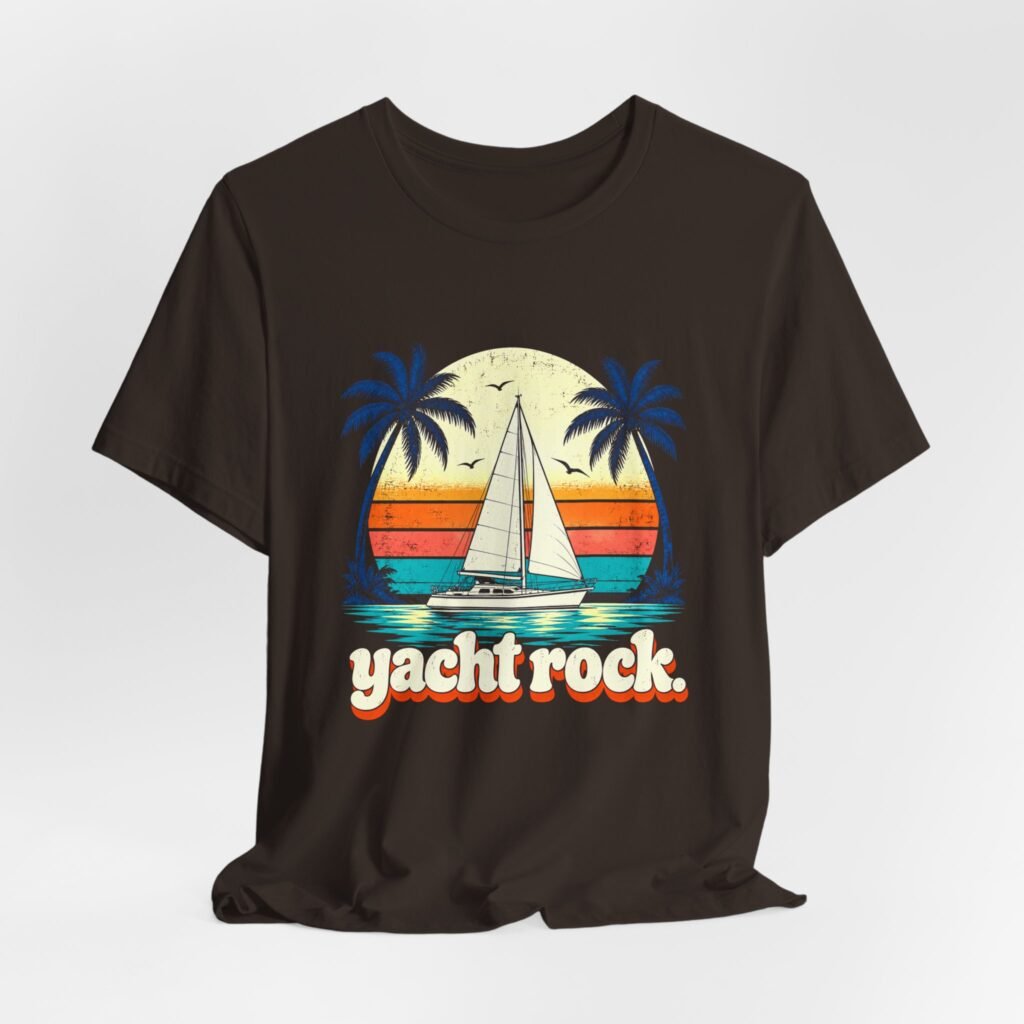 Yacht Rock Sailboat Tropical Sunset Graphic Tee