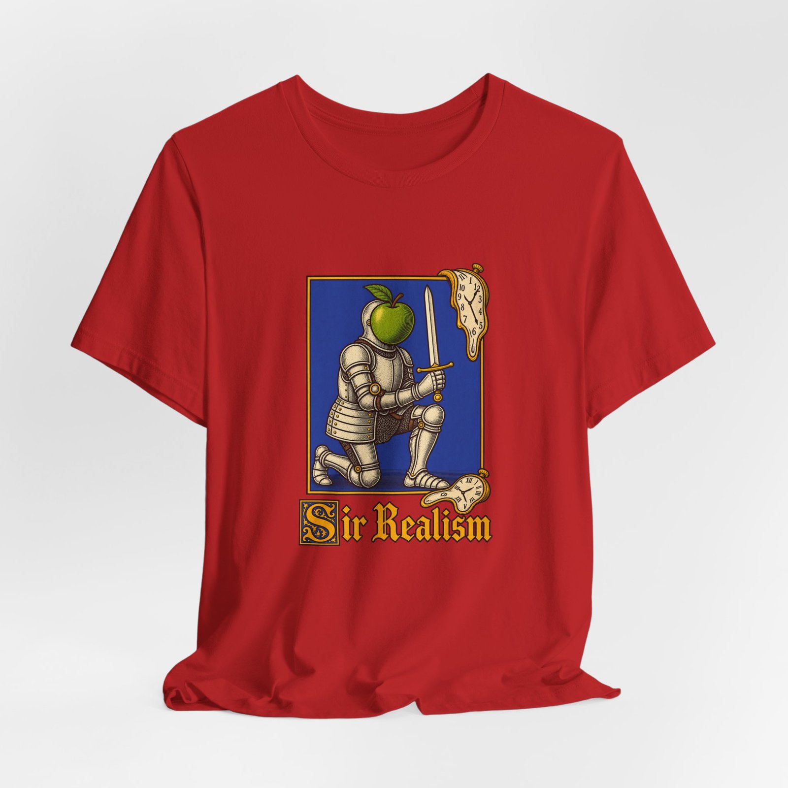 Sir Realism Knight With Melting Clocks Graphic Tee - Image 48