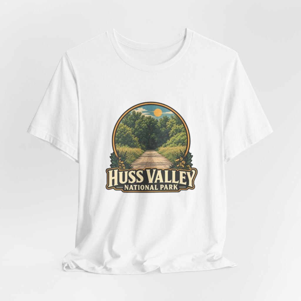 Huss Valley Meme National Park Forest Trail Badge Graphic Tee